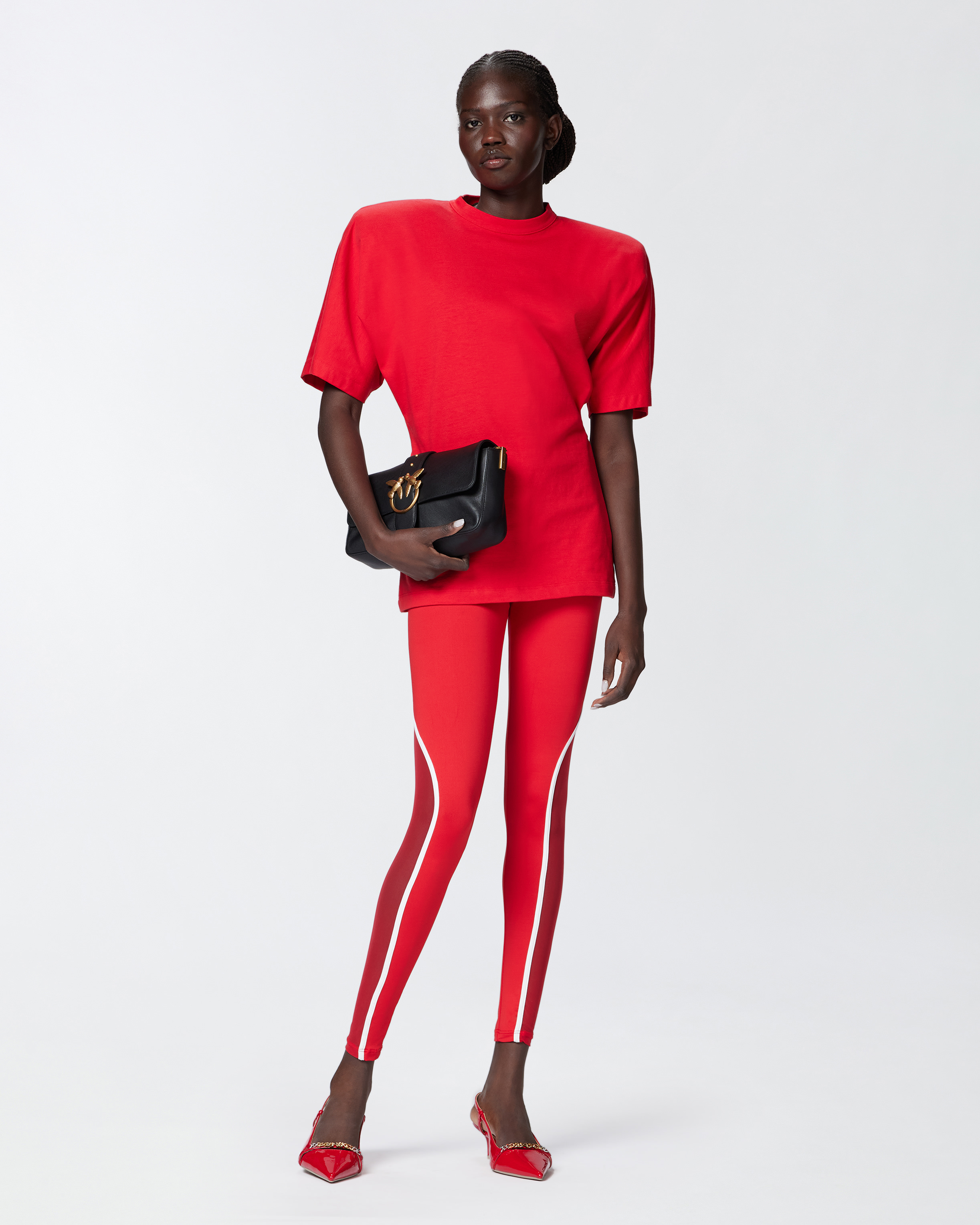Tシャツ・カットソー PINKO Woman T-Shirt Red 105217A2M2 RA1 Short-sleeved T-shirt with padded shoulders PINKO → Shop Online