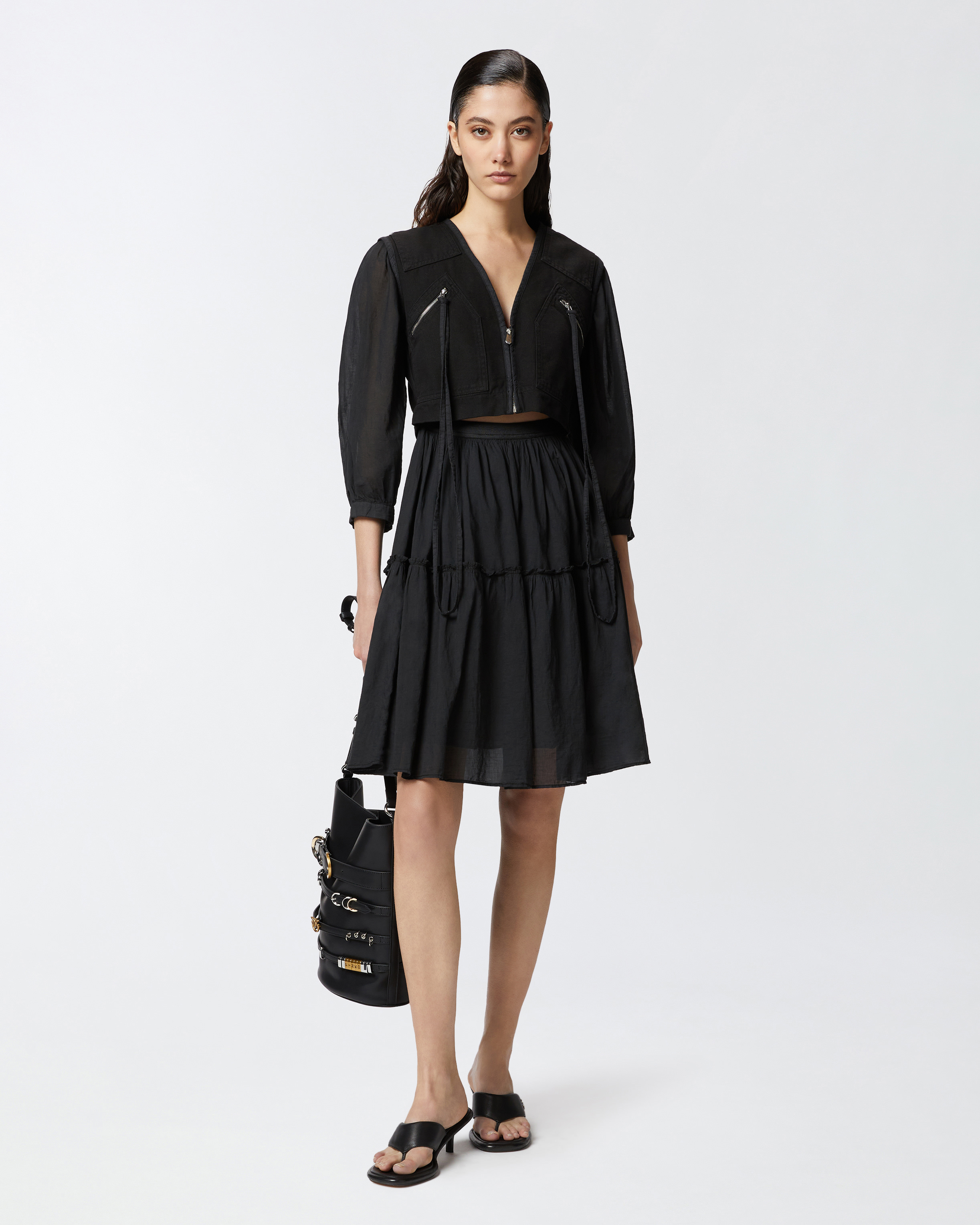 Pinko Two-piece Effect Mini Dress With Soft Skirt