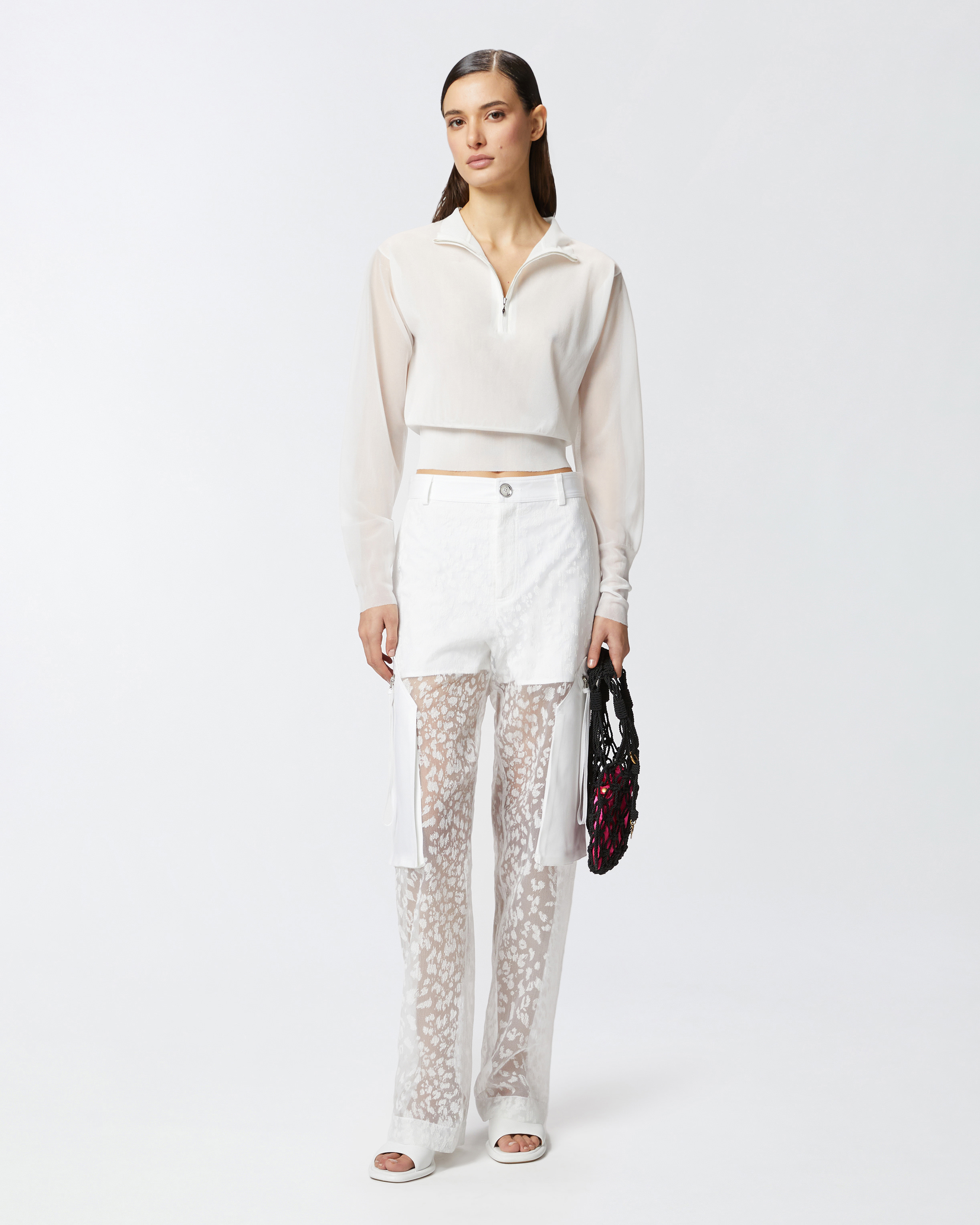 Pinko Printed Transparent Long Trousers