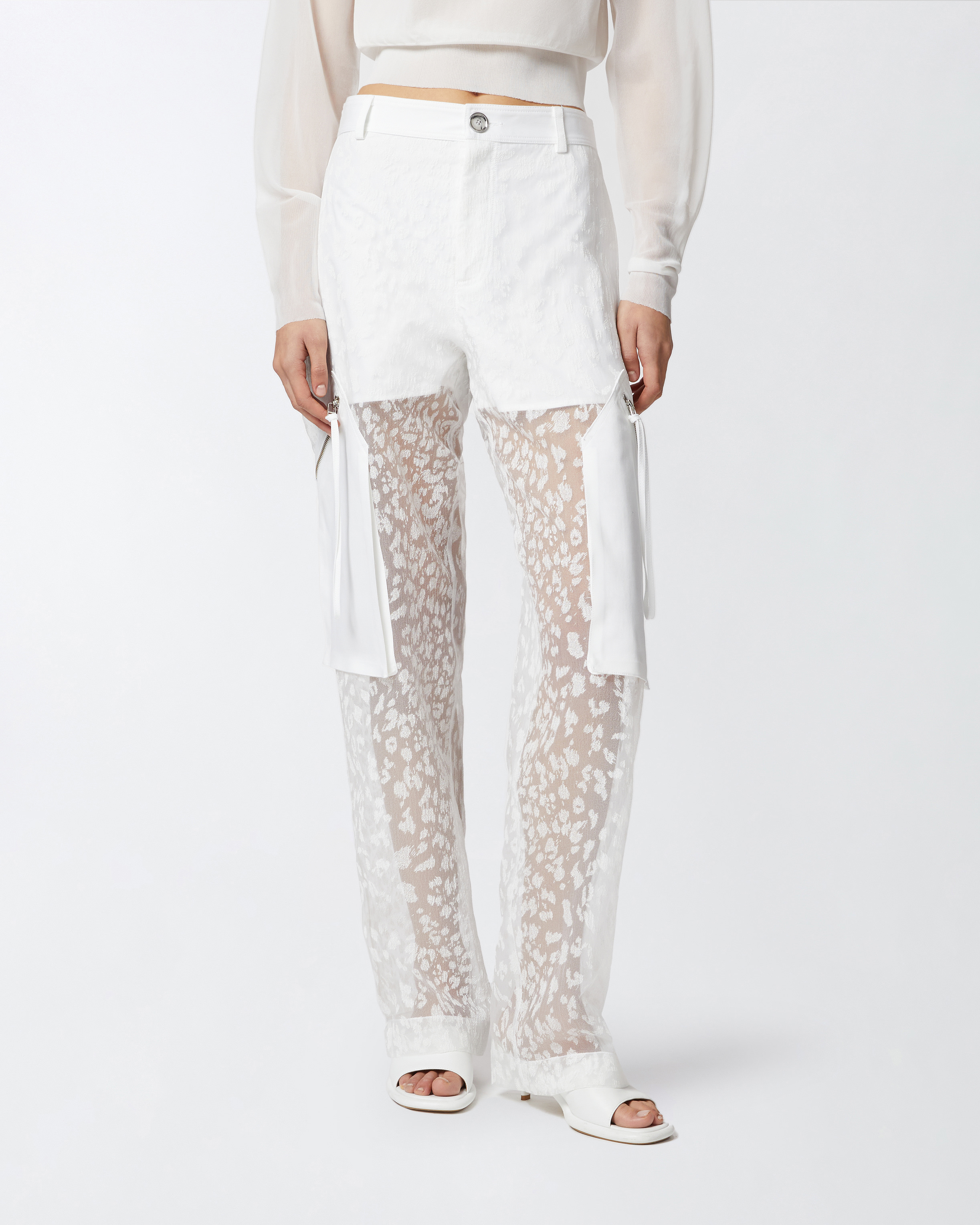 Pinko Printed Transparent Long Trousers