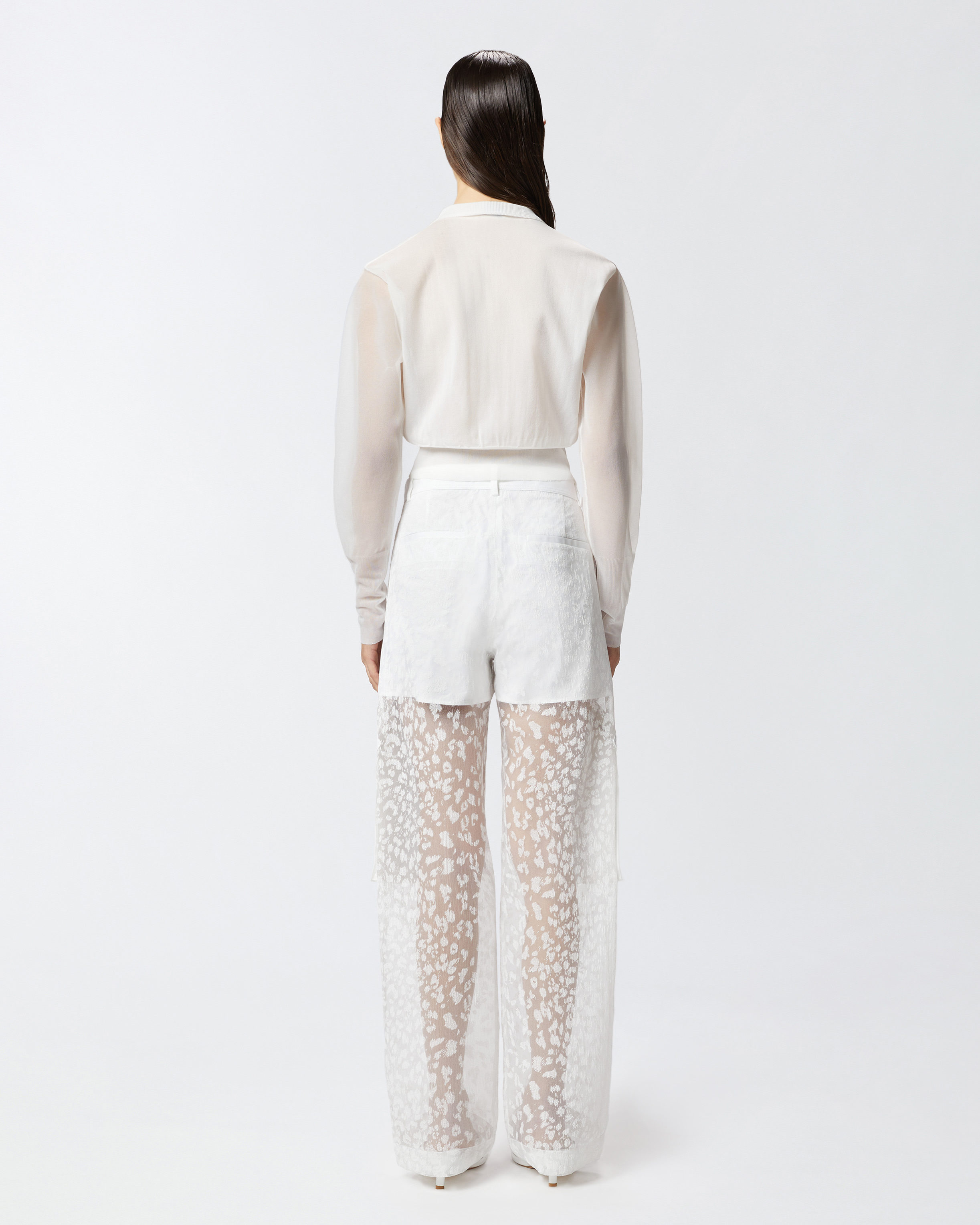 Pinko Printed Transparent Long Trousers