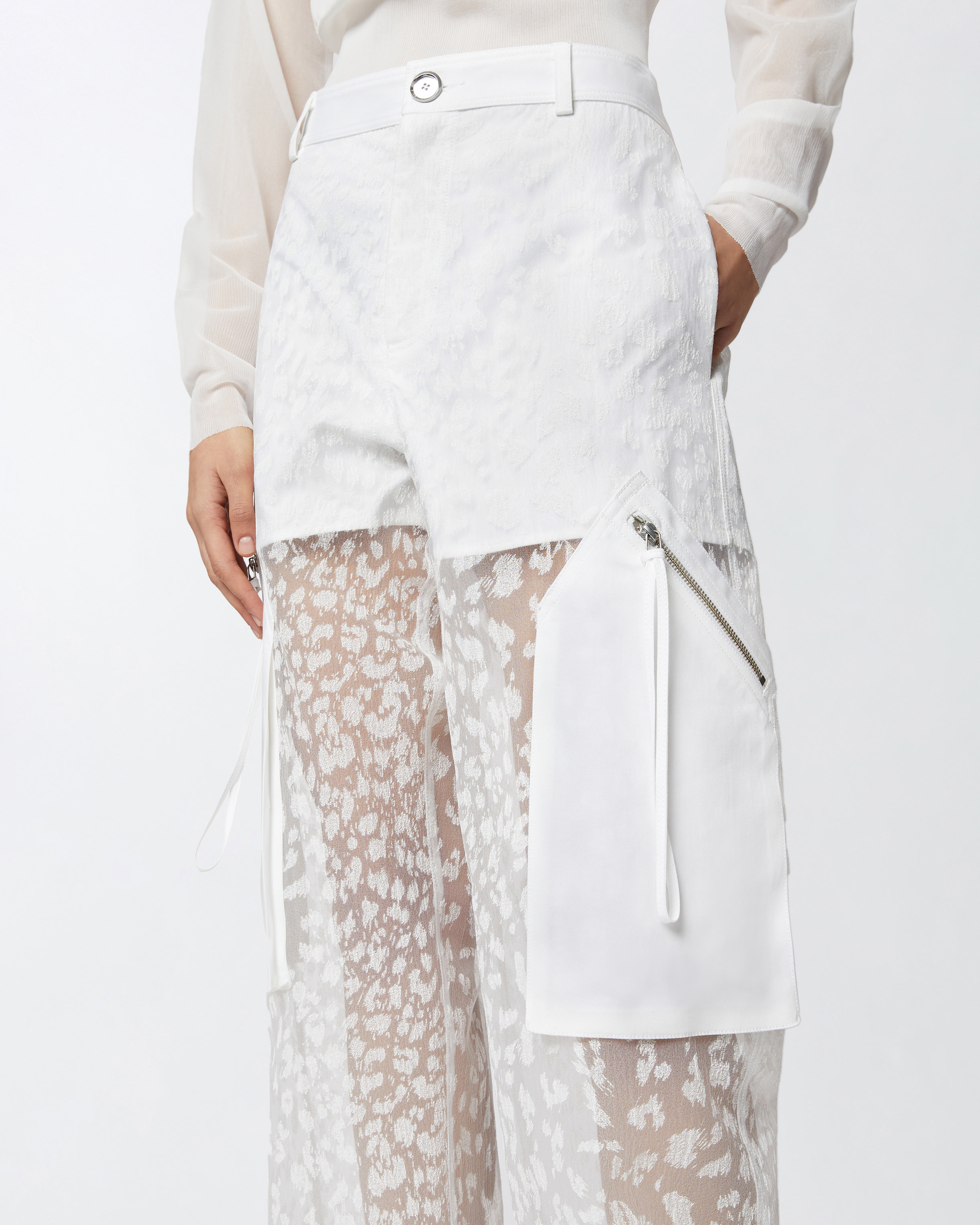 Pinko Printed Transparent Long Trousers