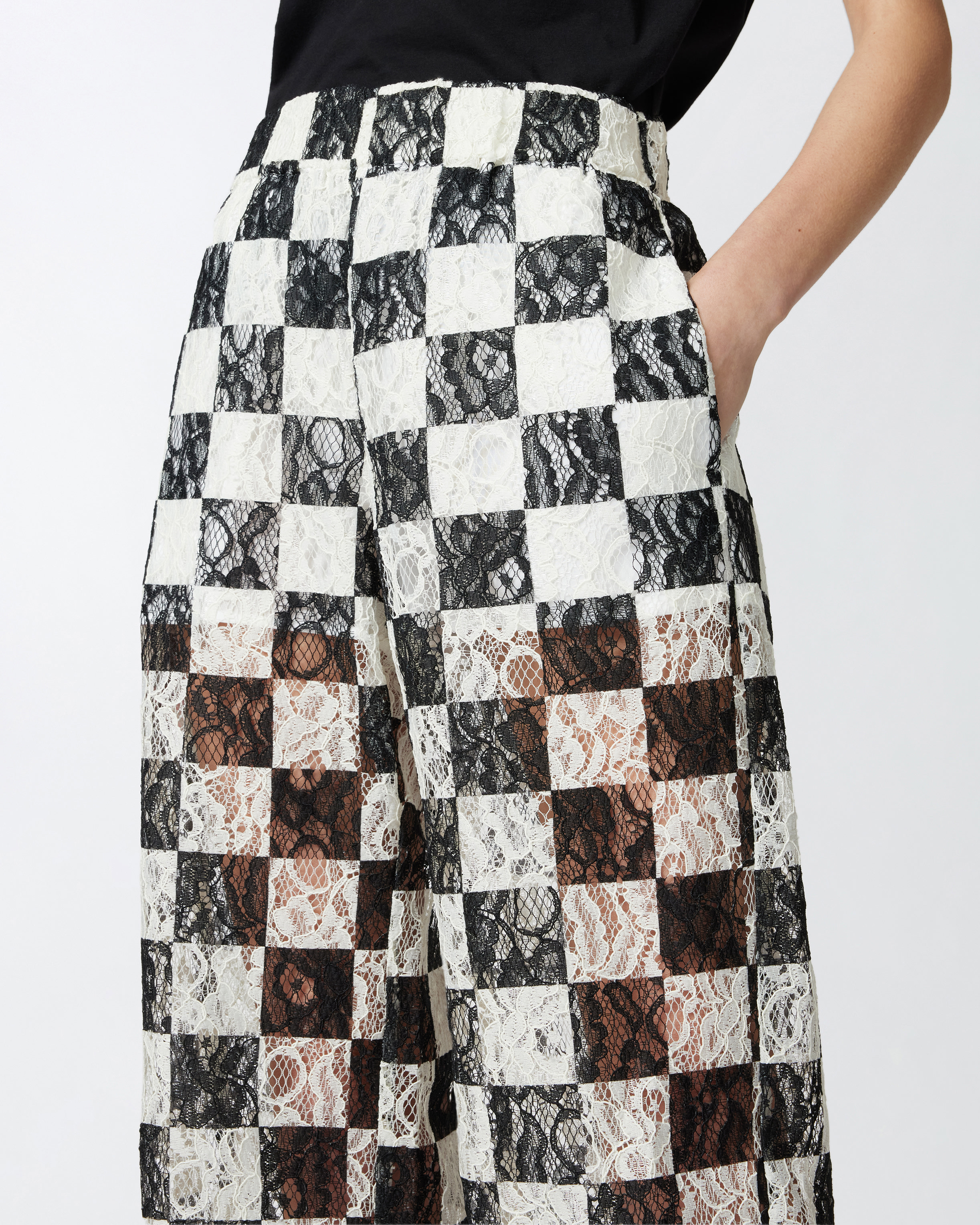 Pinko Percy Pants In Bianco/nero