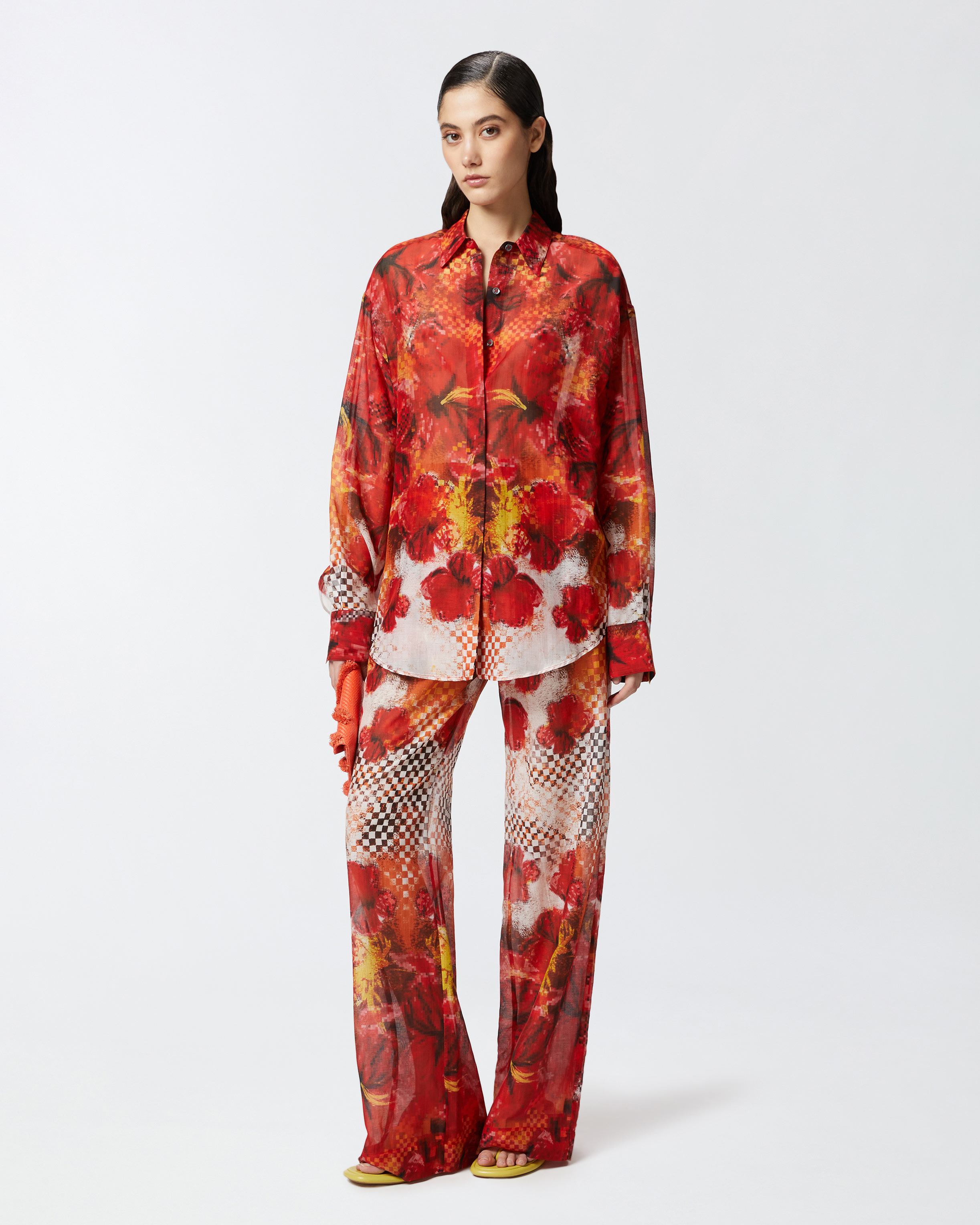 Pinko Christian Pants In Multicolour: Red/white