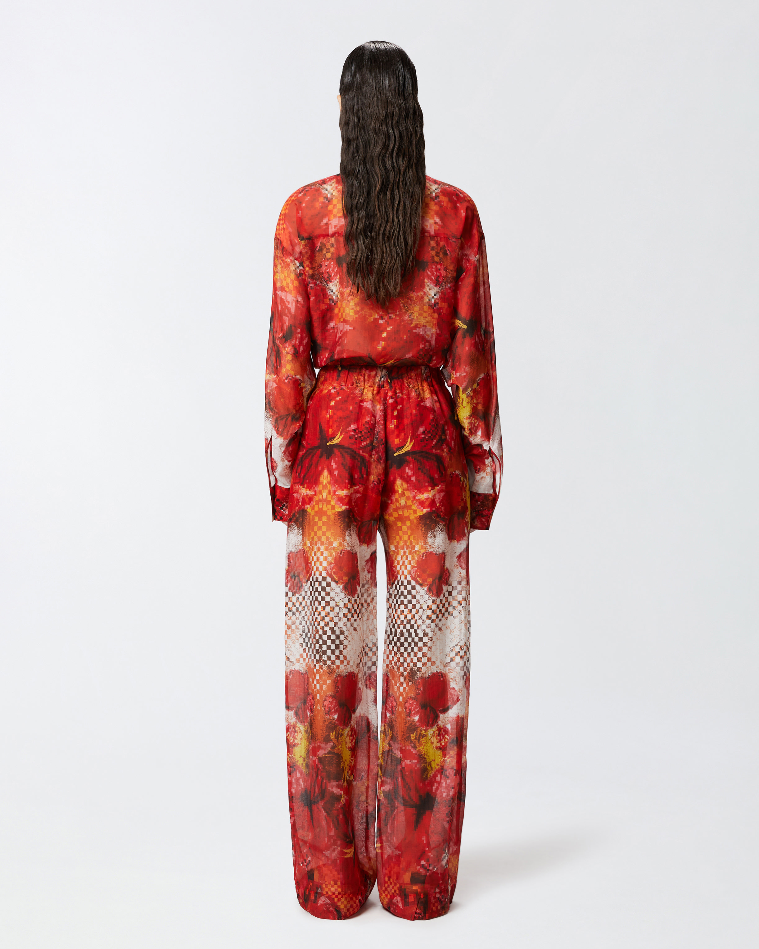 Pinko Christian Pants In Multicolour: Red/white