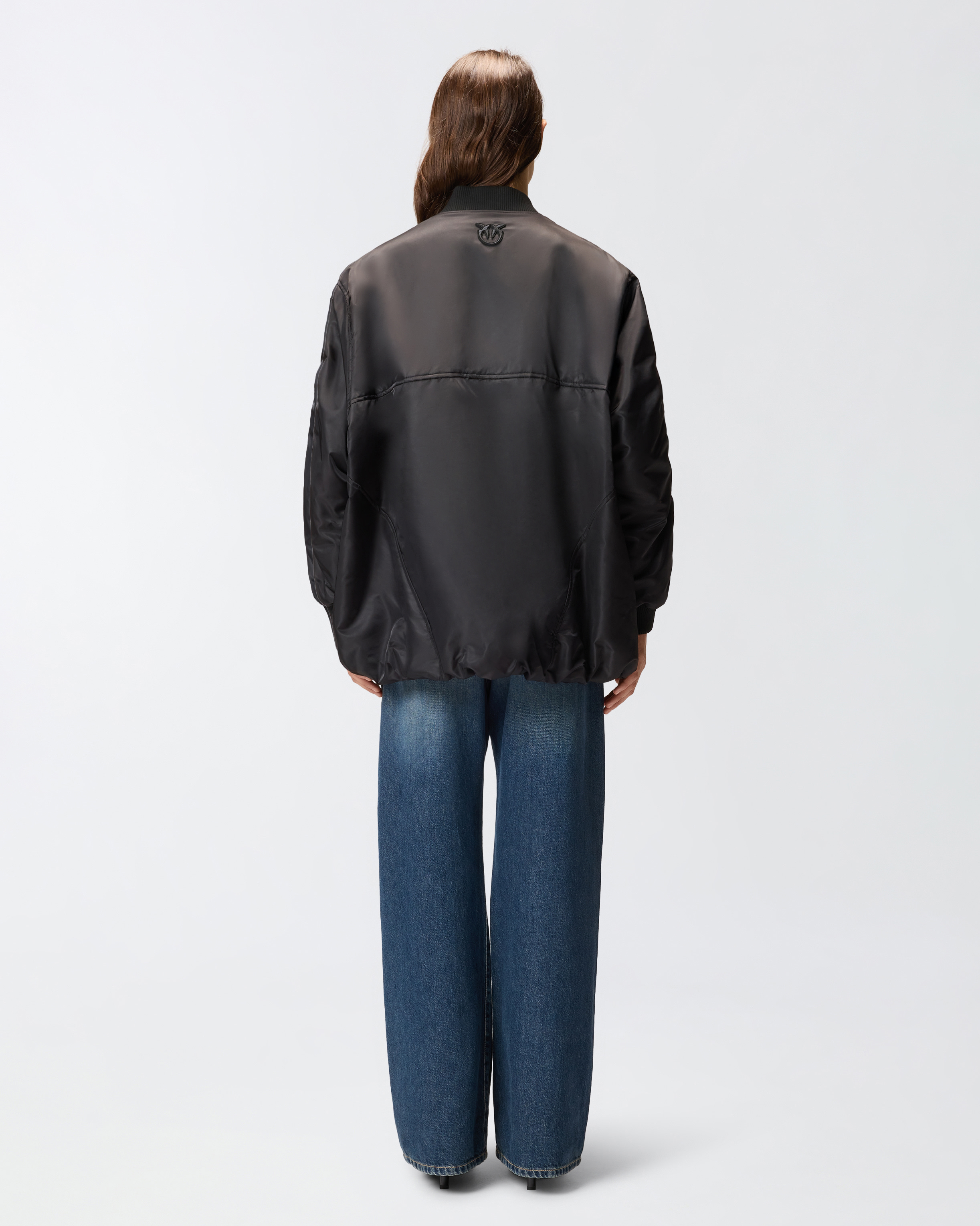 Bomber lungo in raso tecnico 2