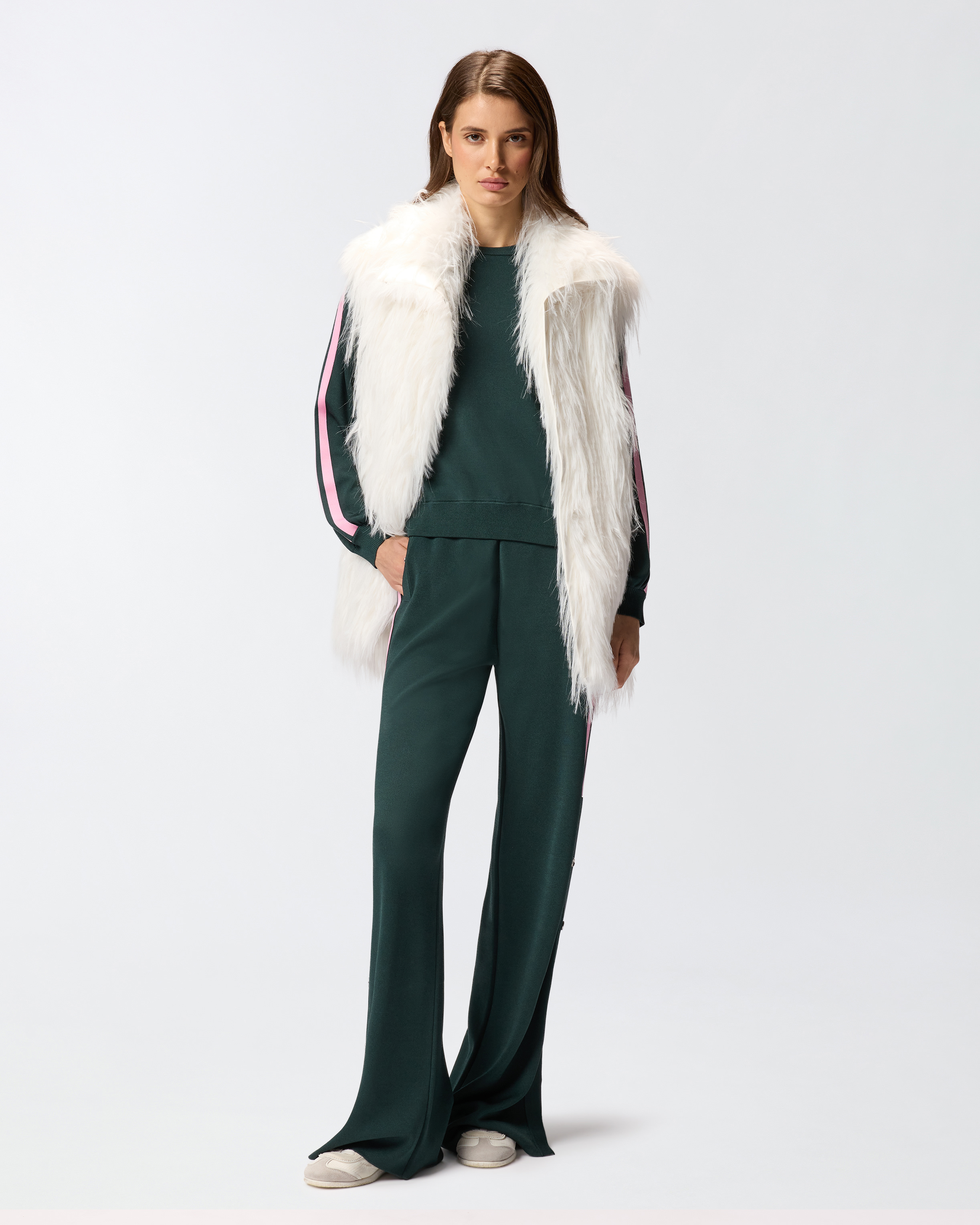 Спортивные брюки с логотипом Love Birds - ЗЕЛЕНЫЙ - large | Pinko 