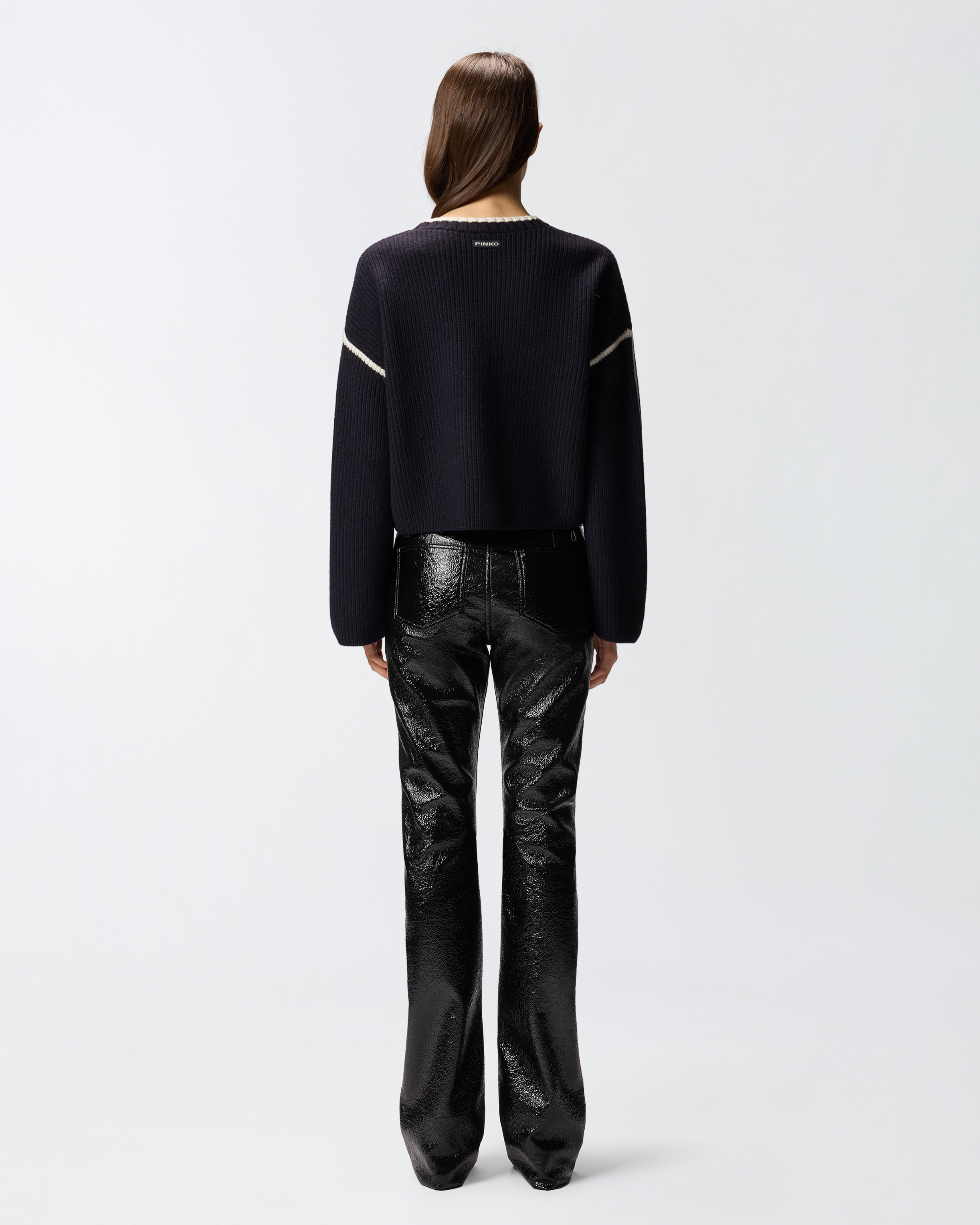 Jersey de cuello redondo con bordados joya 2