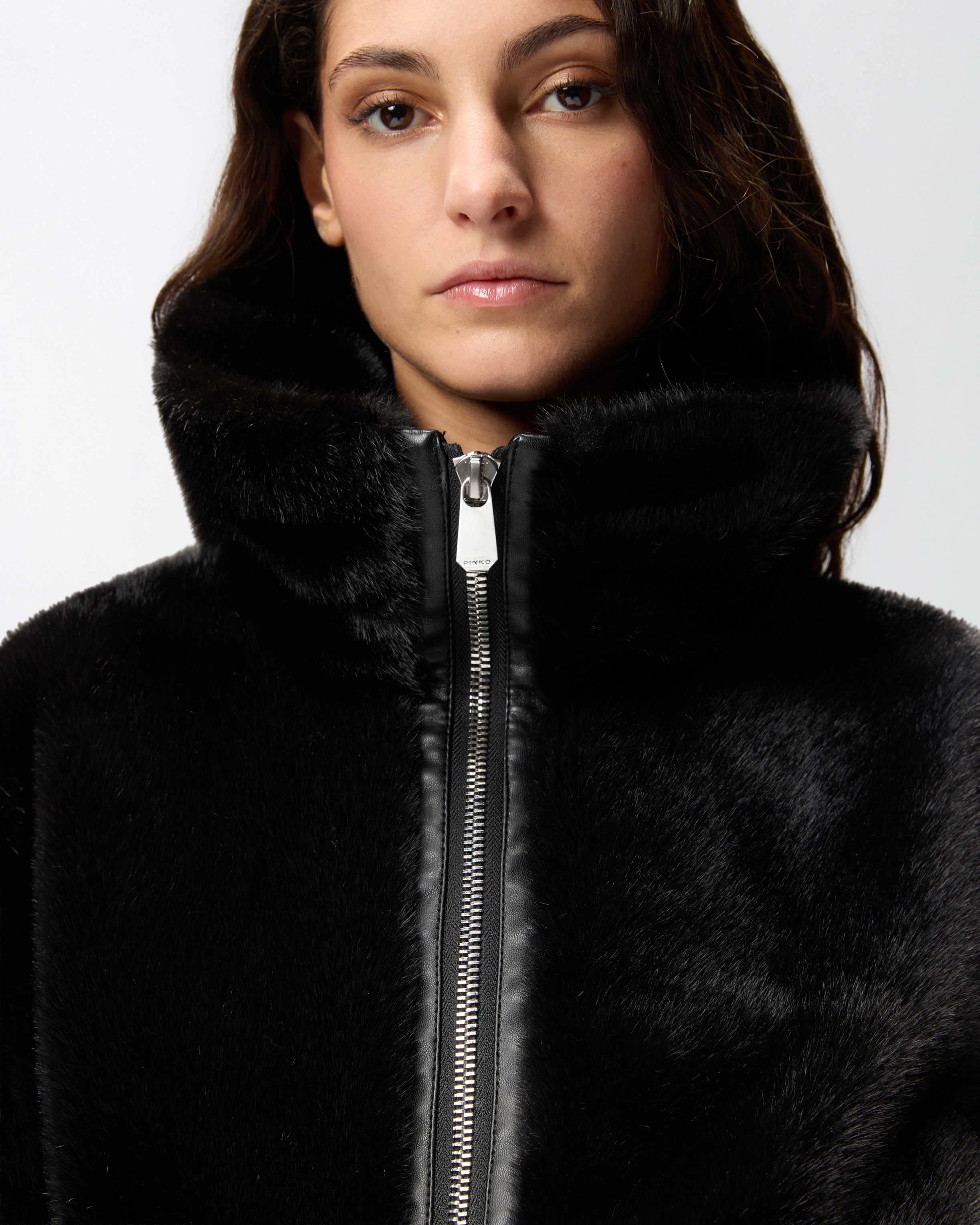 Bomberjacke aus Stoff mit Pelzeffekt 3