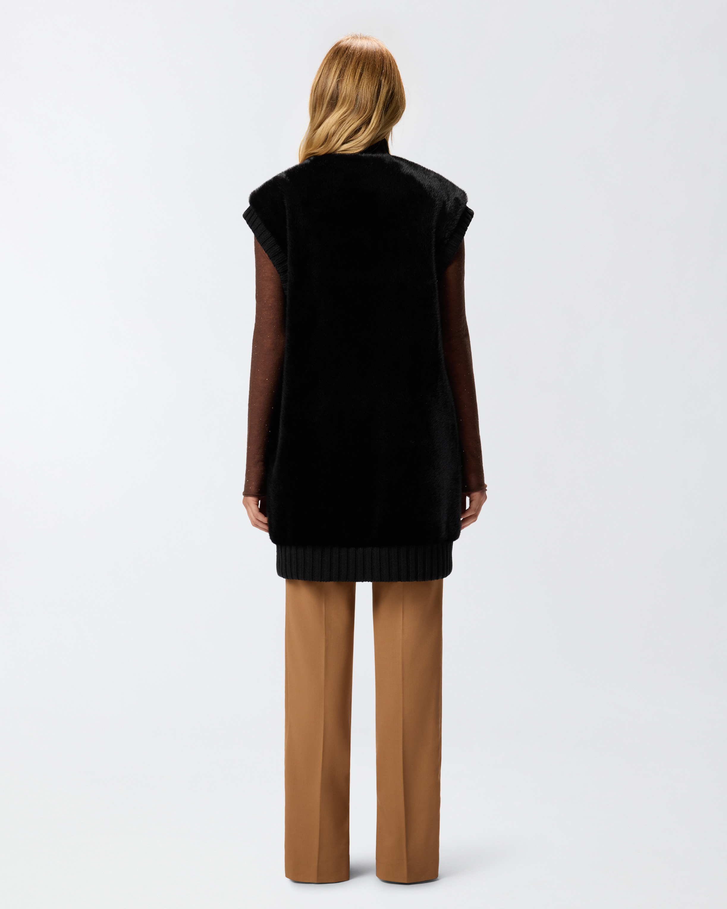 Gilet lungo effetto pelliccia 2