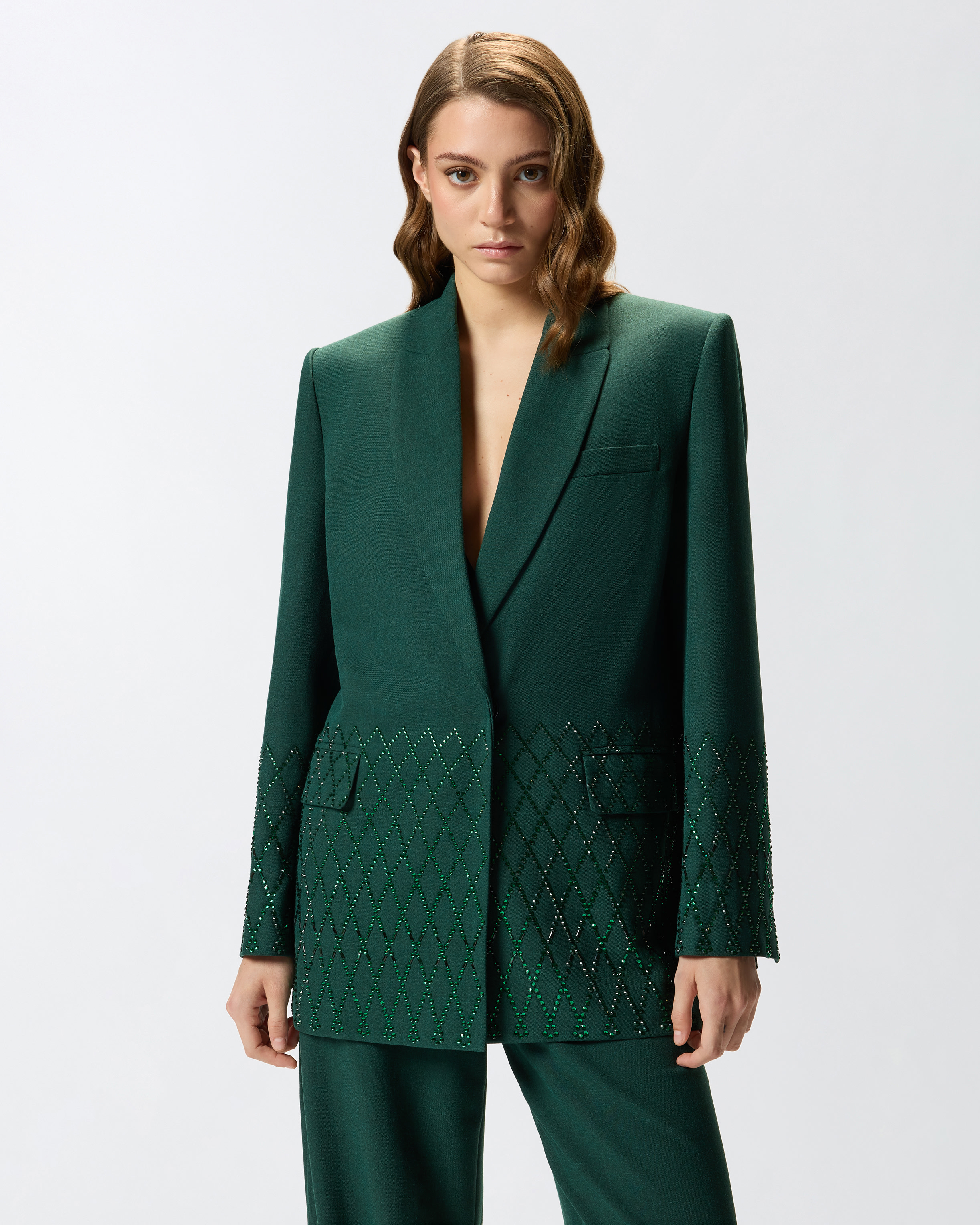 Oversized blazer with rhinestones PINKO → Shop Online