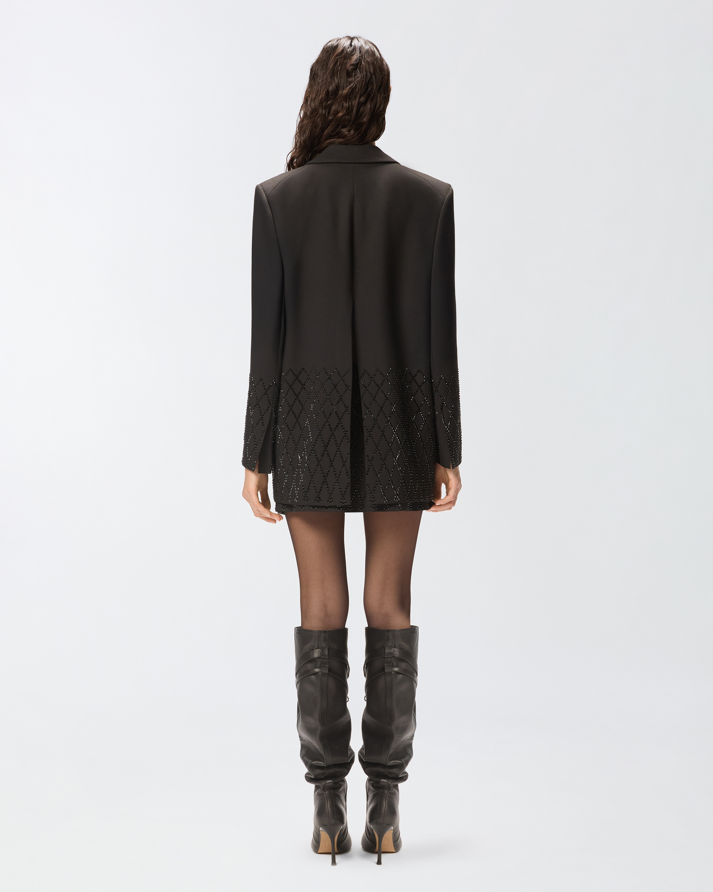 Blazer oversize à strass 2