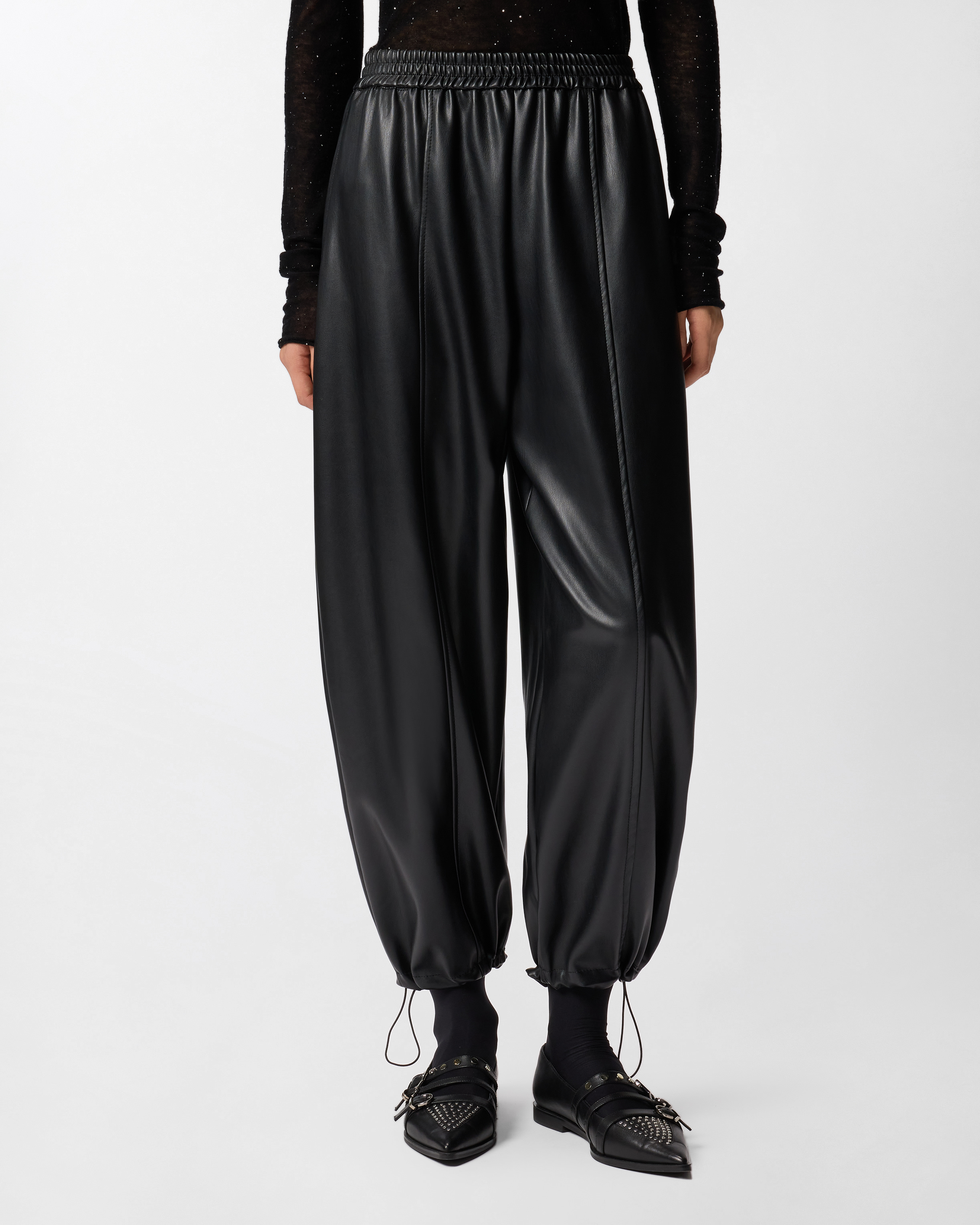 Брюки-баллоны из искусственной кожи 1