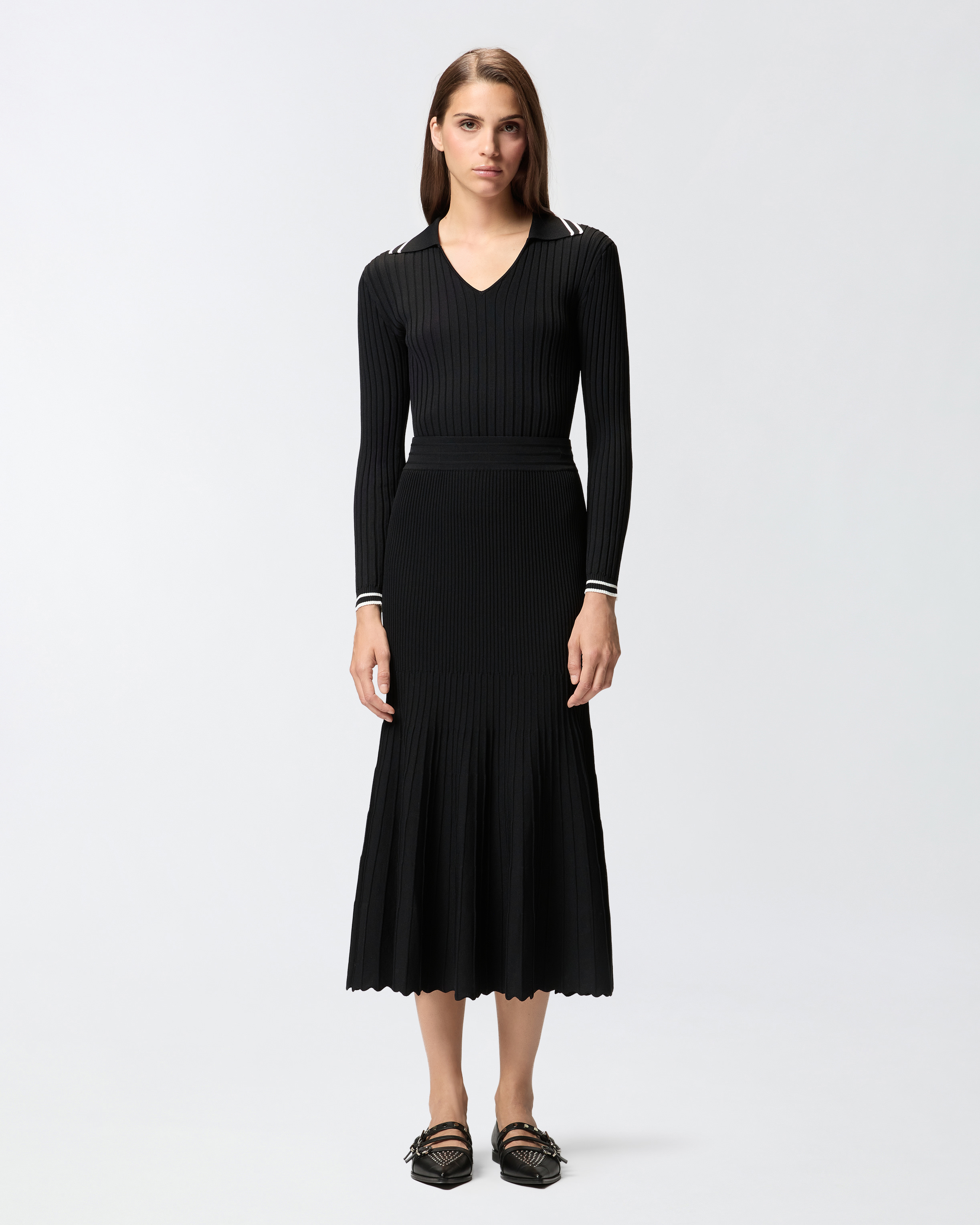 百褶迷笛半裙 - 黑色 - large | Pinko 