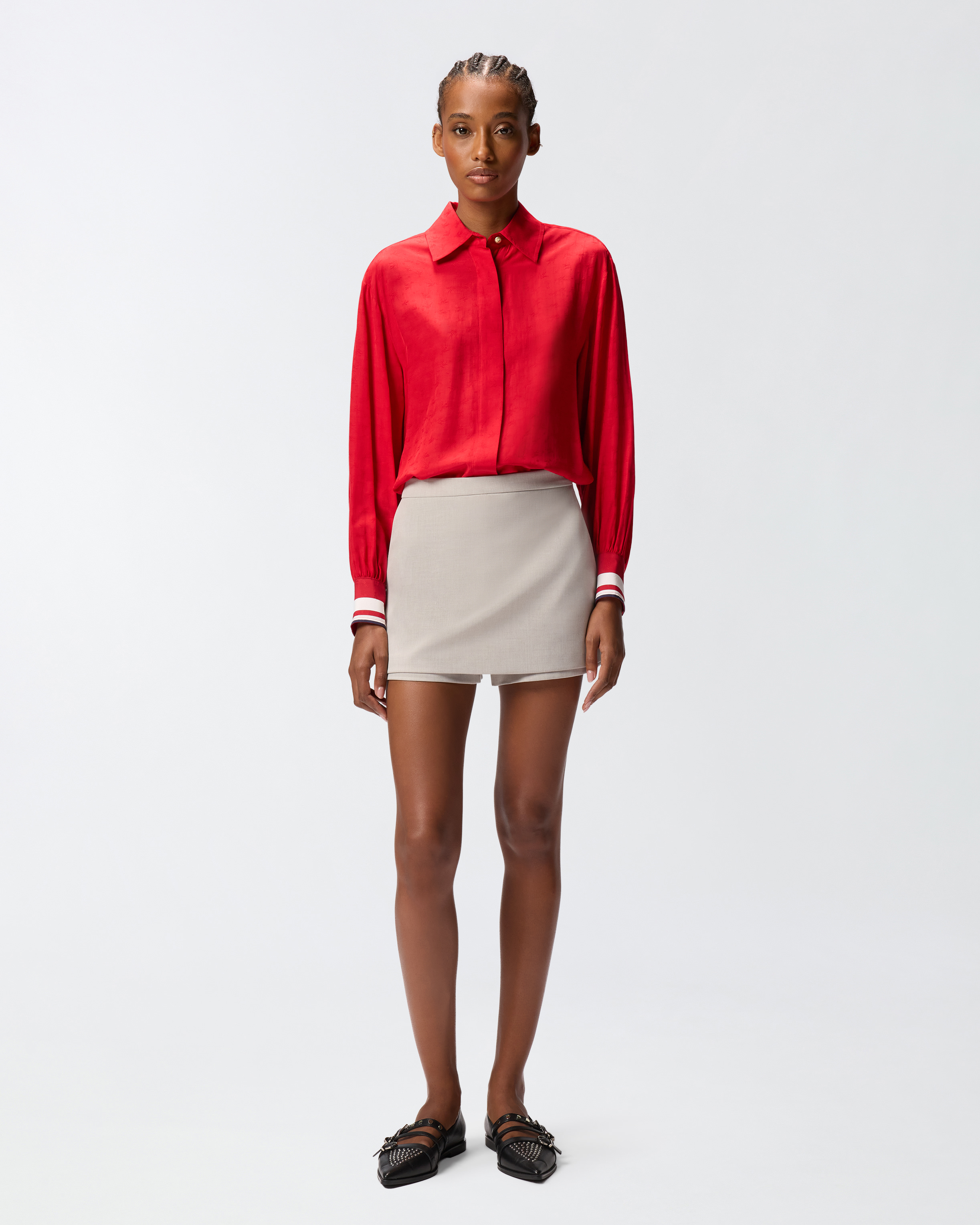 Chemise classique en jacquard de viscose 1