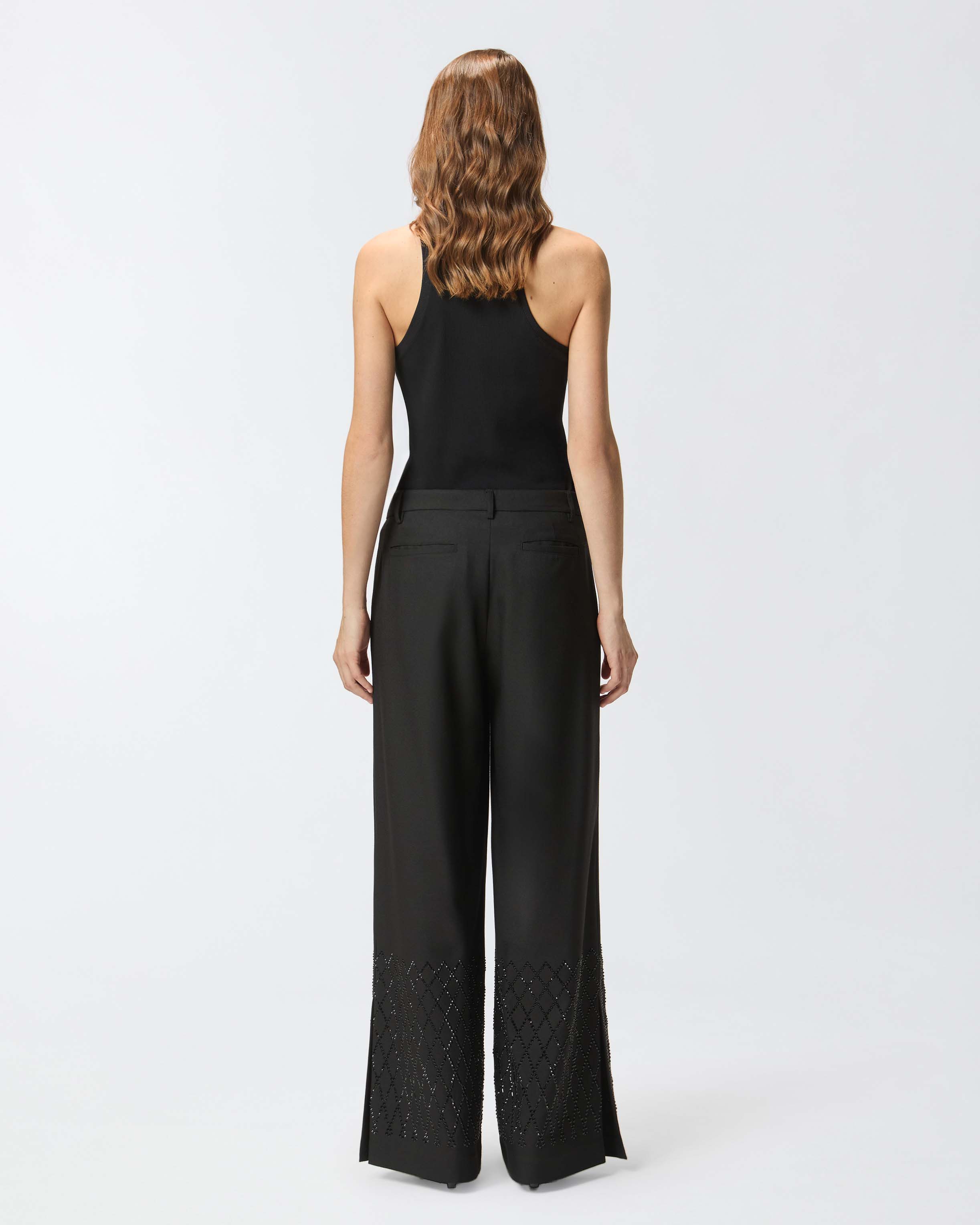 Weite Hose mit Strass 2