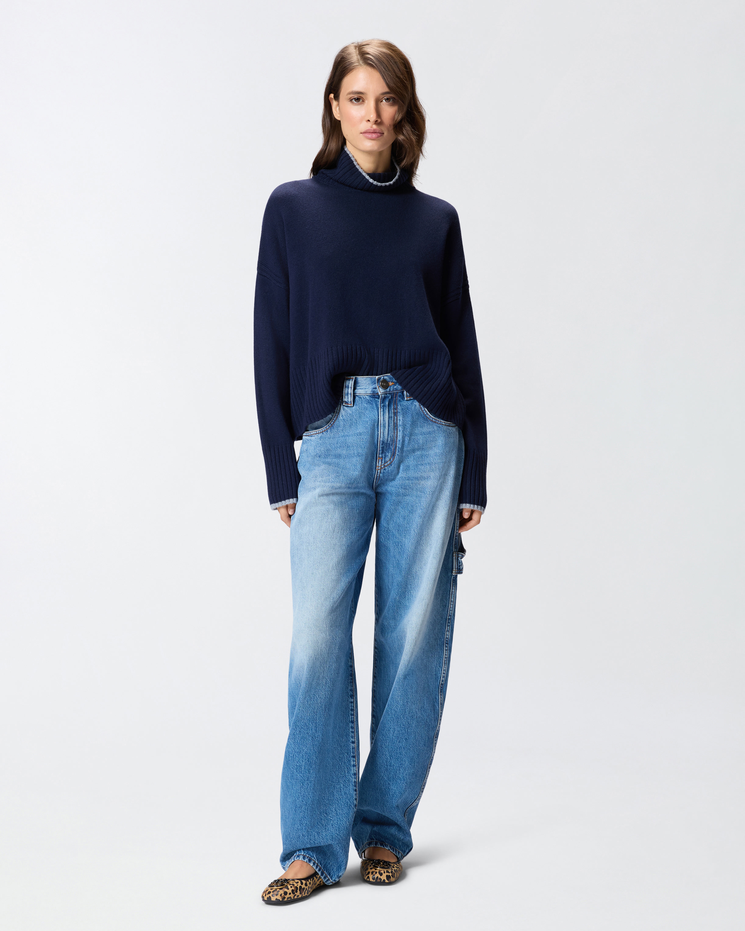 Knit polo-neck sweater 1