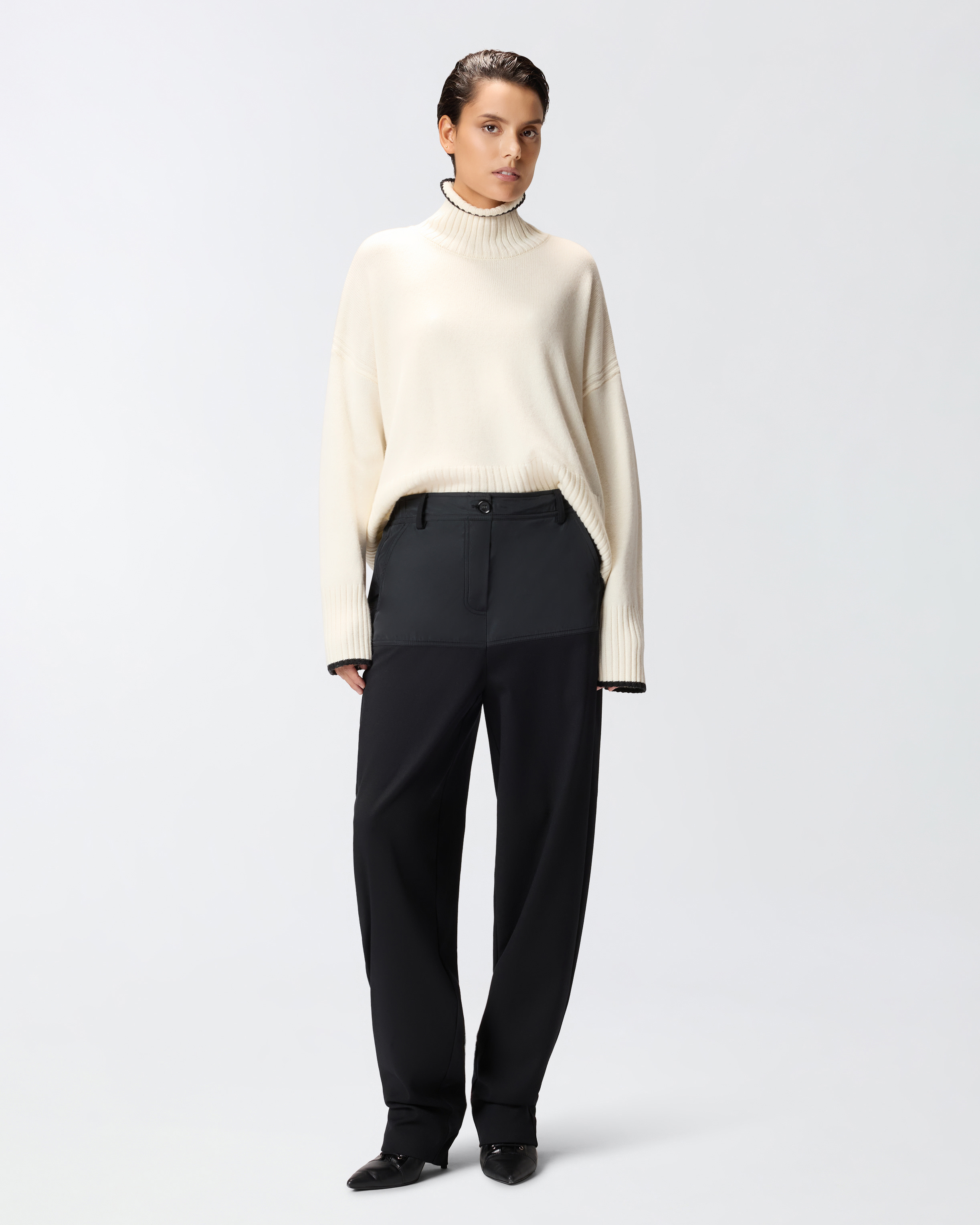 Knit polo-neck sweater 1