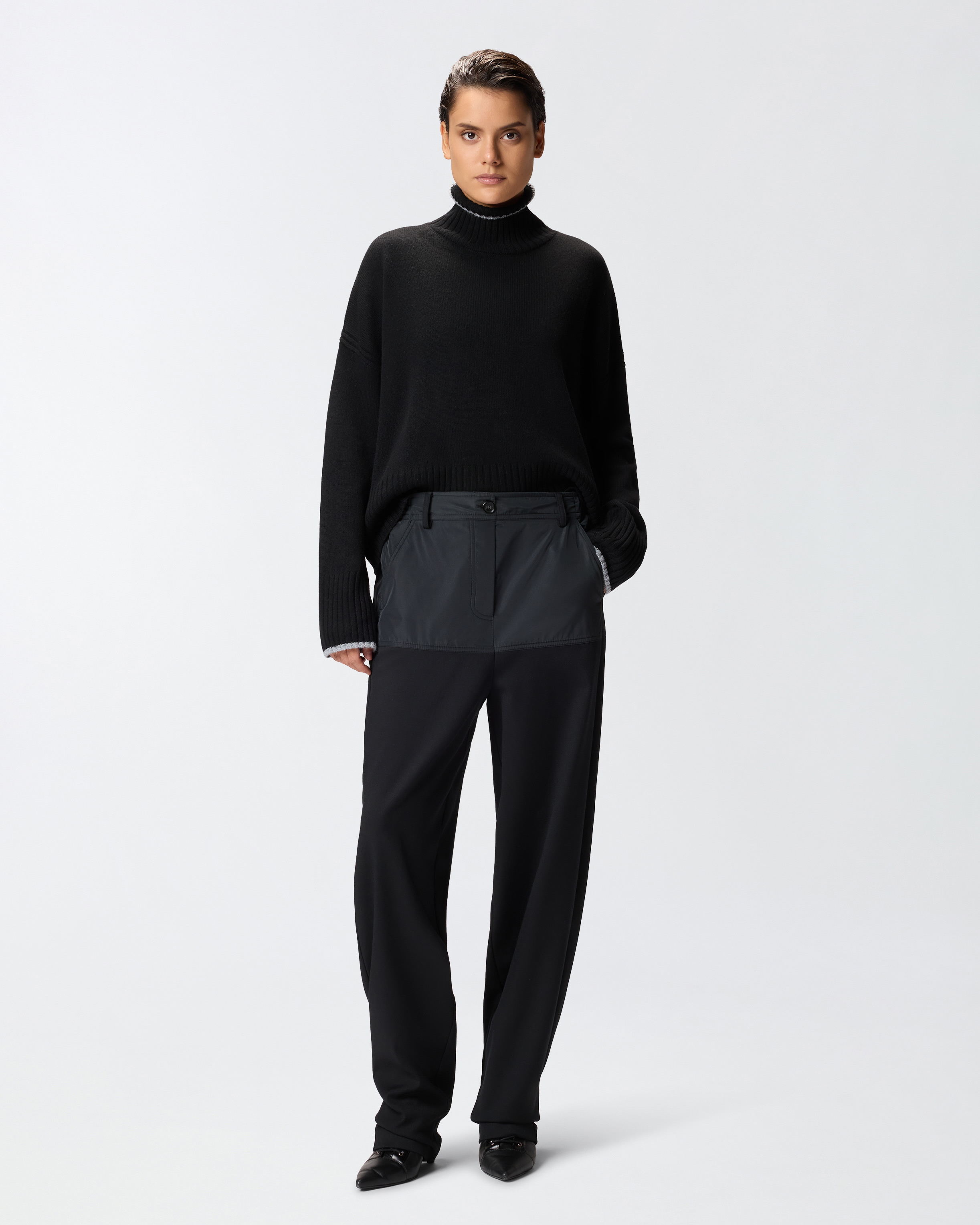 Knit polo-neck sweater 1