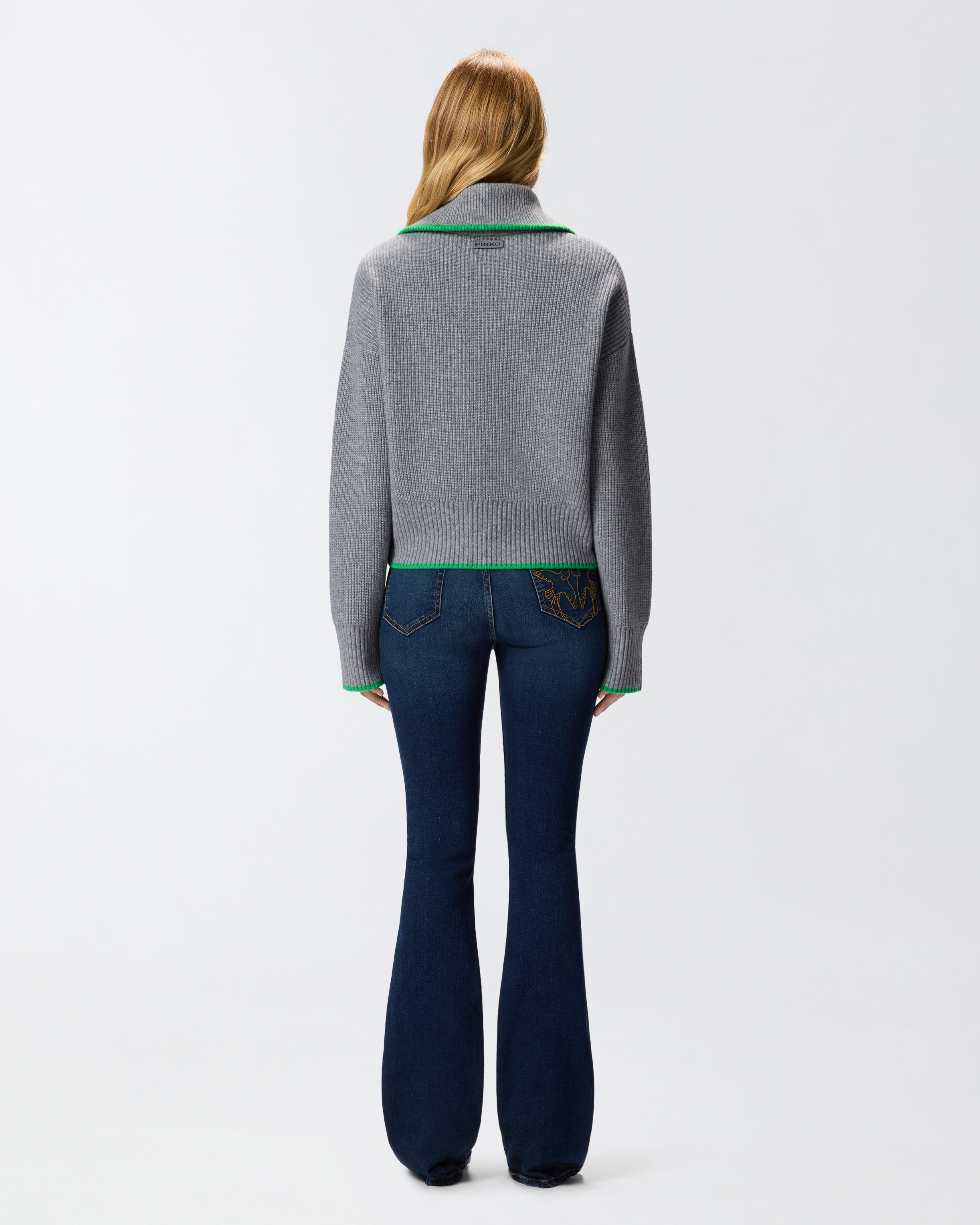 Maglia in lana e cashmere con zip 2