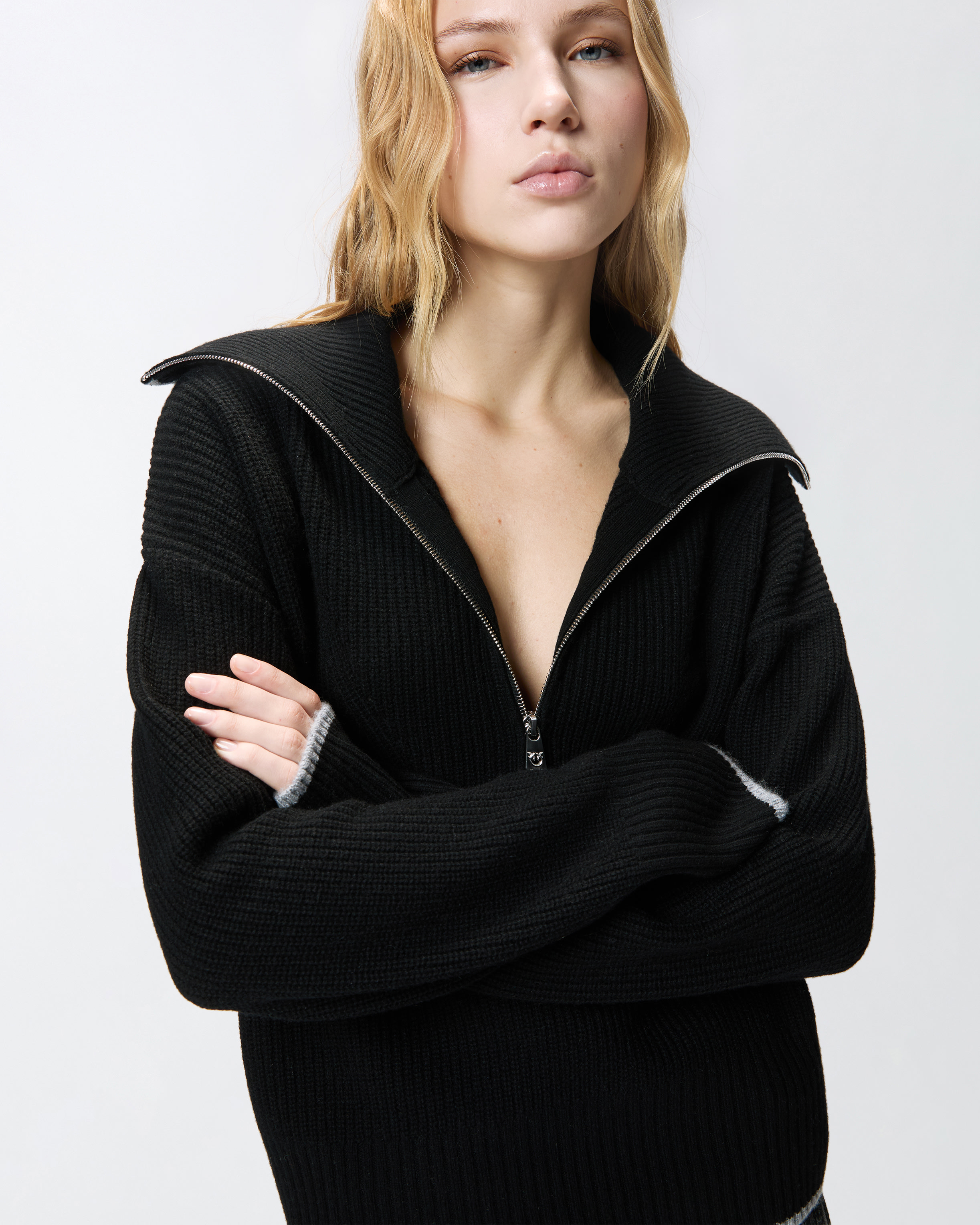 Pullover aus Wolle und Kaschmir mit Reißverschluss 3