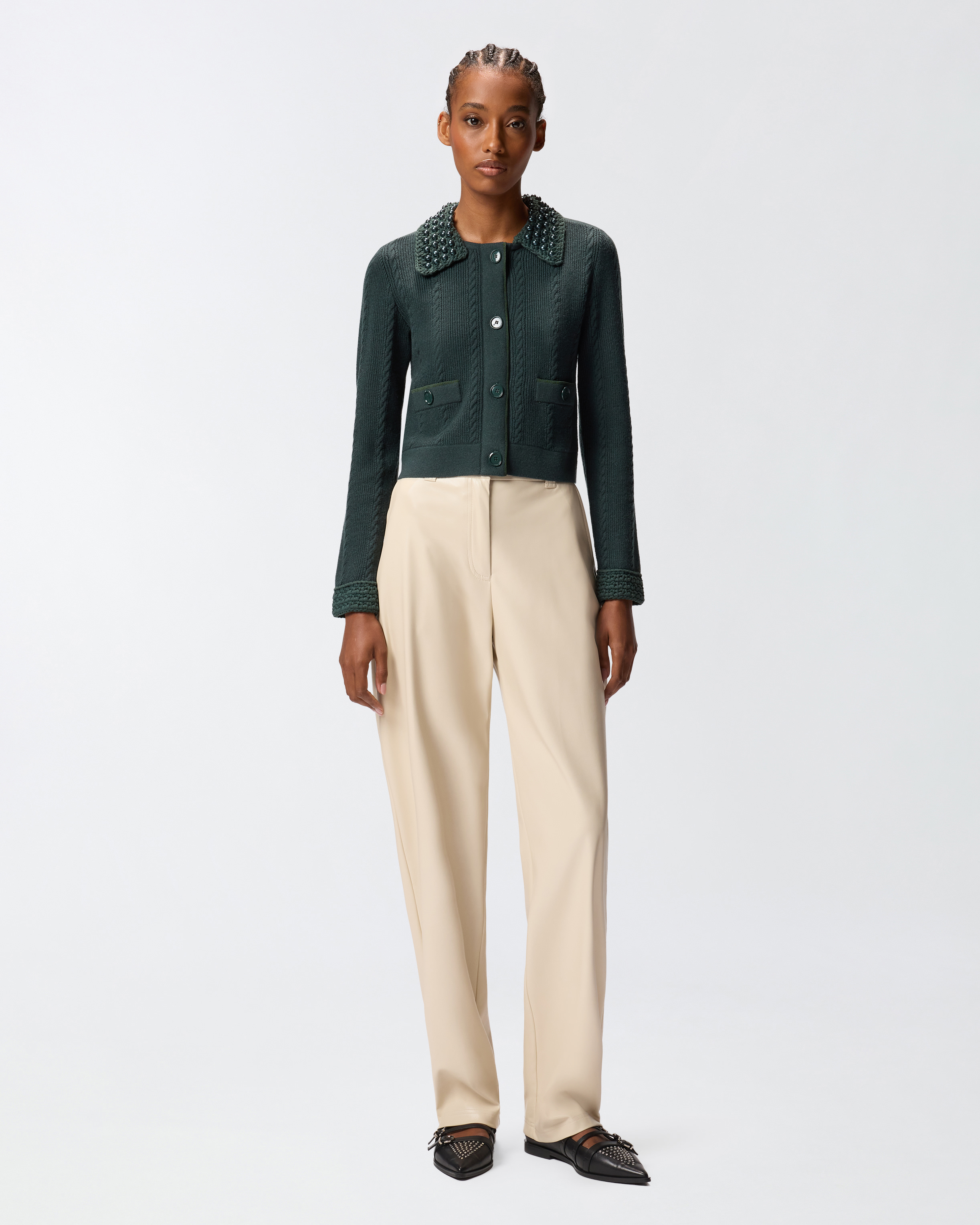 Короткий жакет из трикотажа 1