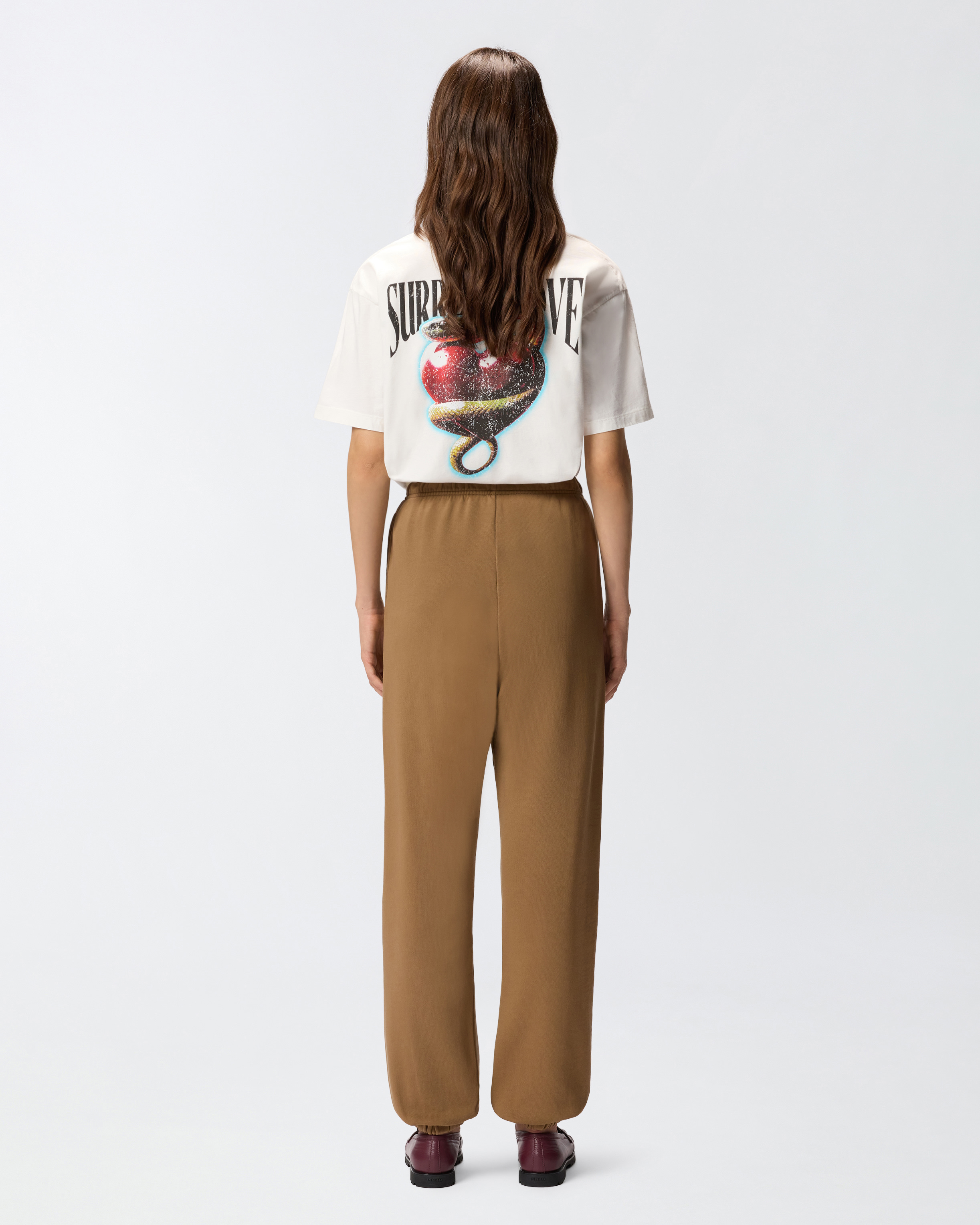 徽标装饰抓绒慢跑裤 2