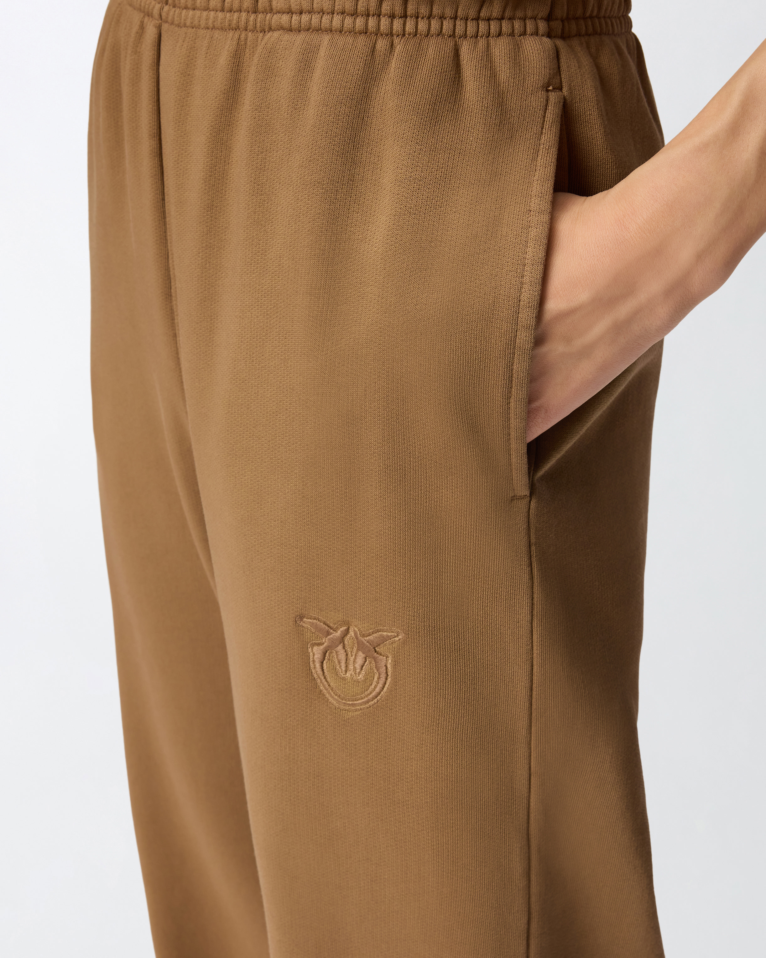 徽标装饰抓绒慢跑裤 3