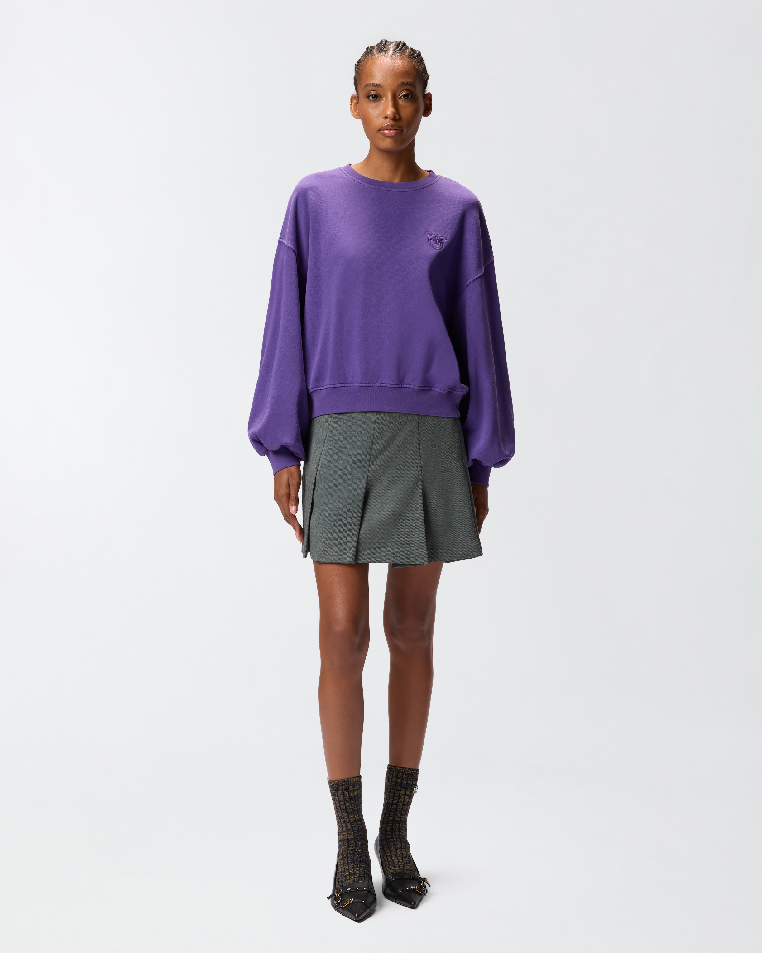 Sweat-shirt à broderie Love Birds 1