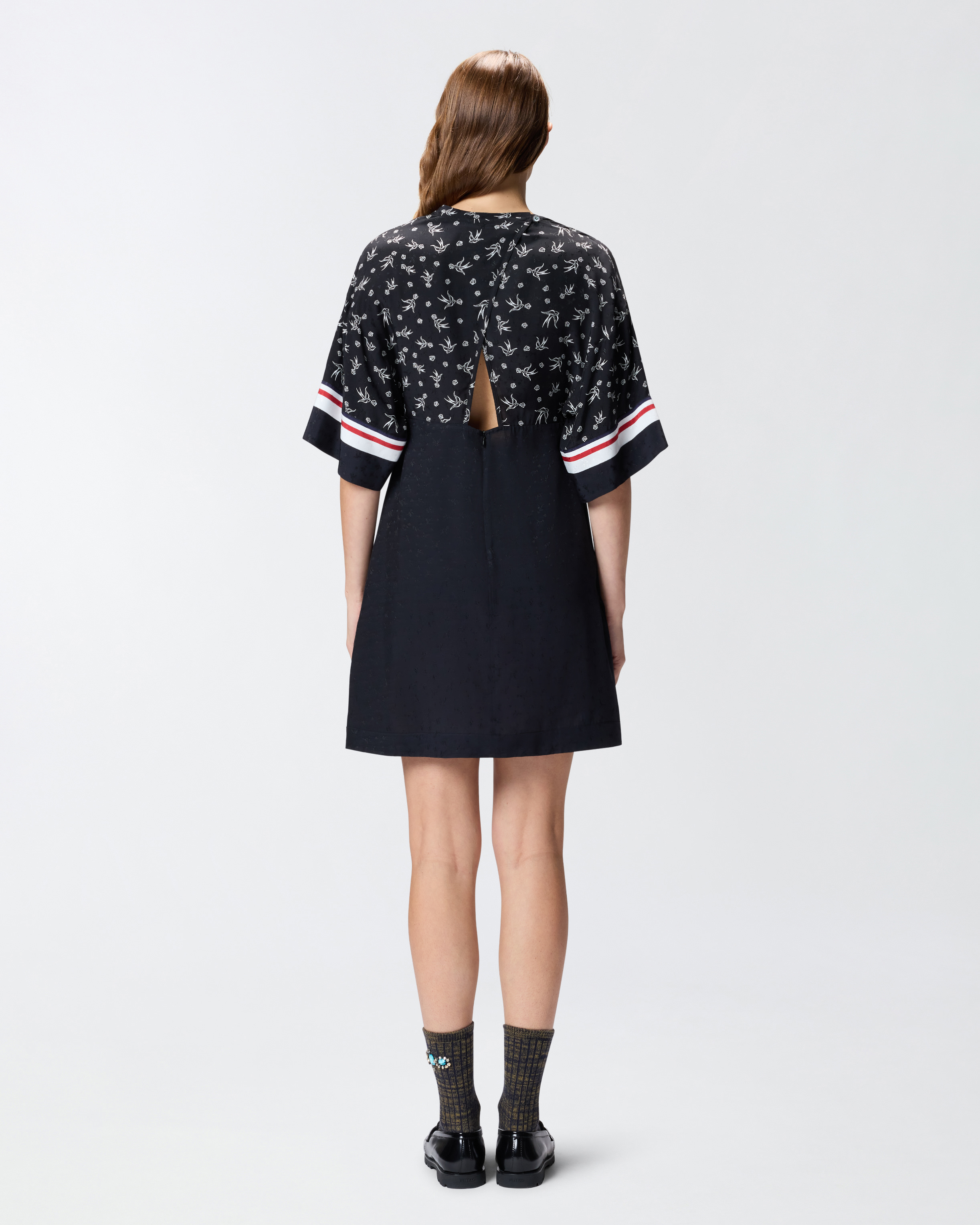 Robe imprimée en jacquard de viscose 2