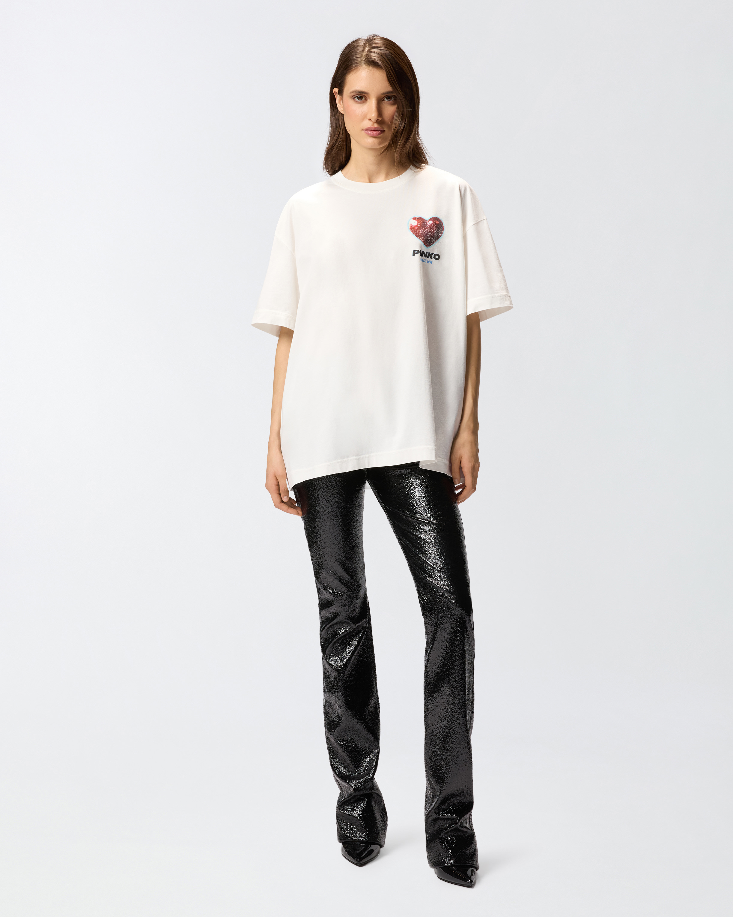 Tシャツ・カットソー Pinko T-shirts 104604A2CSC03 Pinko 104604 Woman White T-shirts and Polos - Zuklat