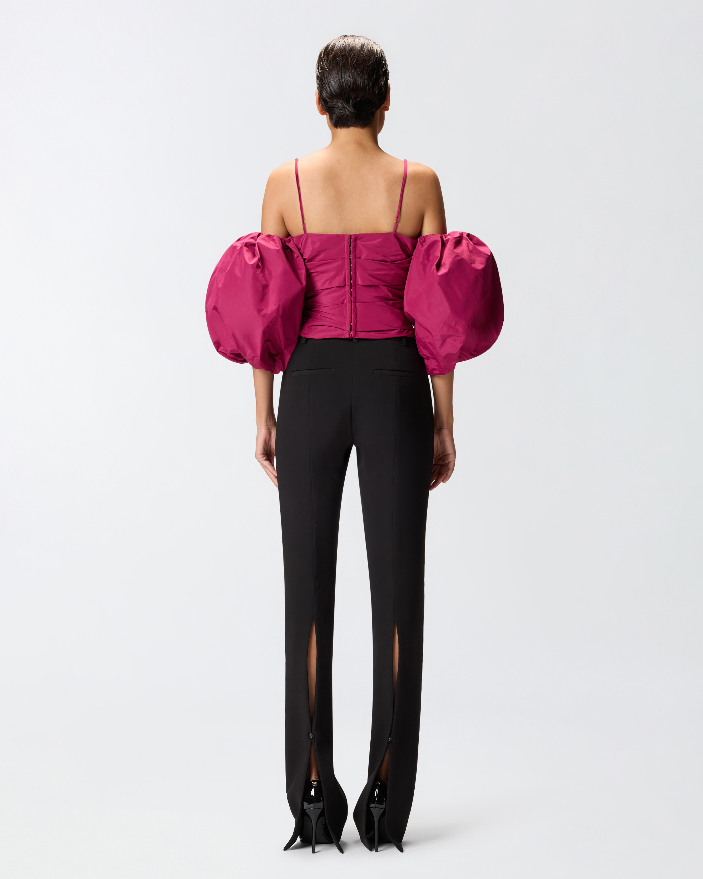 Top corto con mangas globo 2