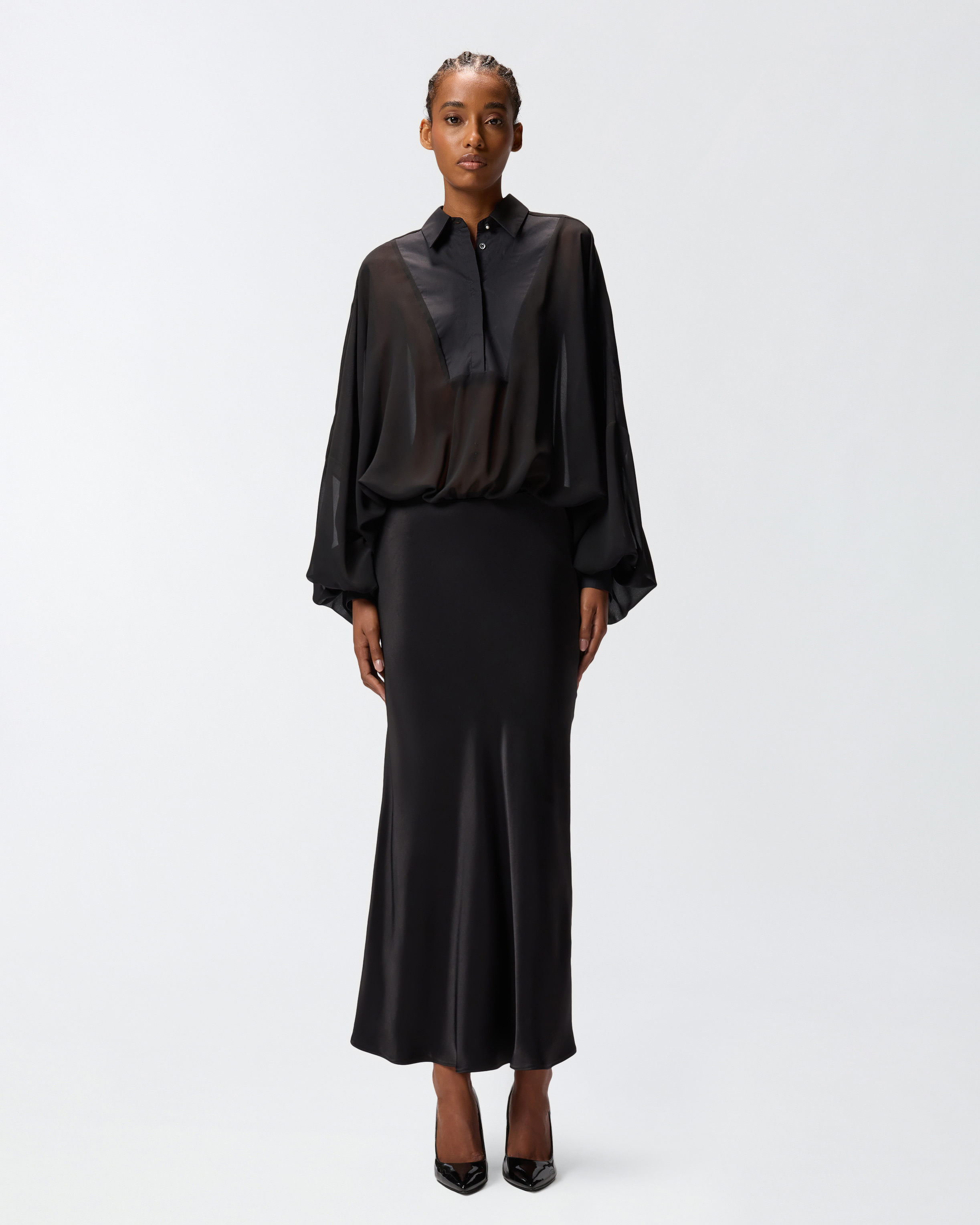 Боди-блузка из шифона 1