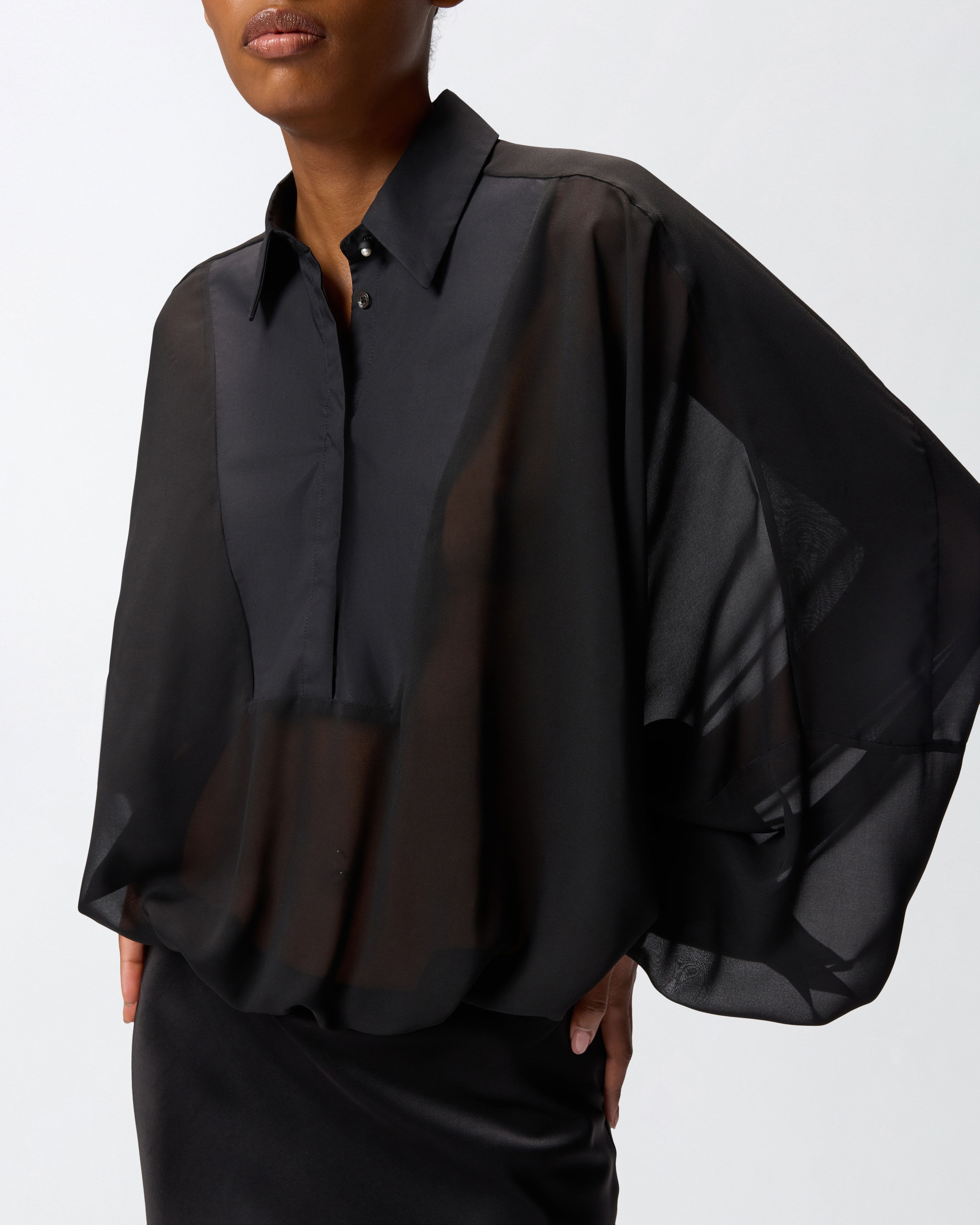 Боди-блузка из шифона 3