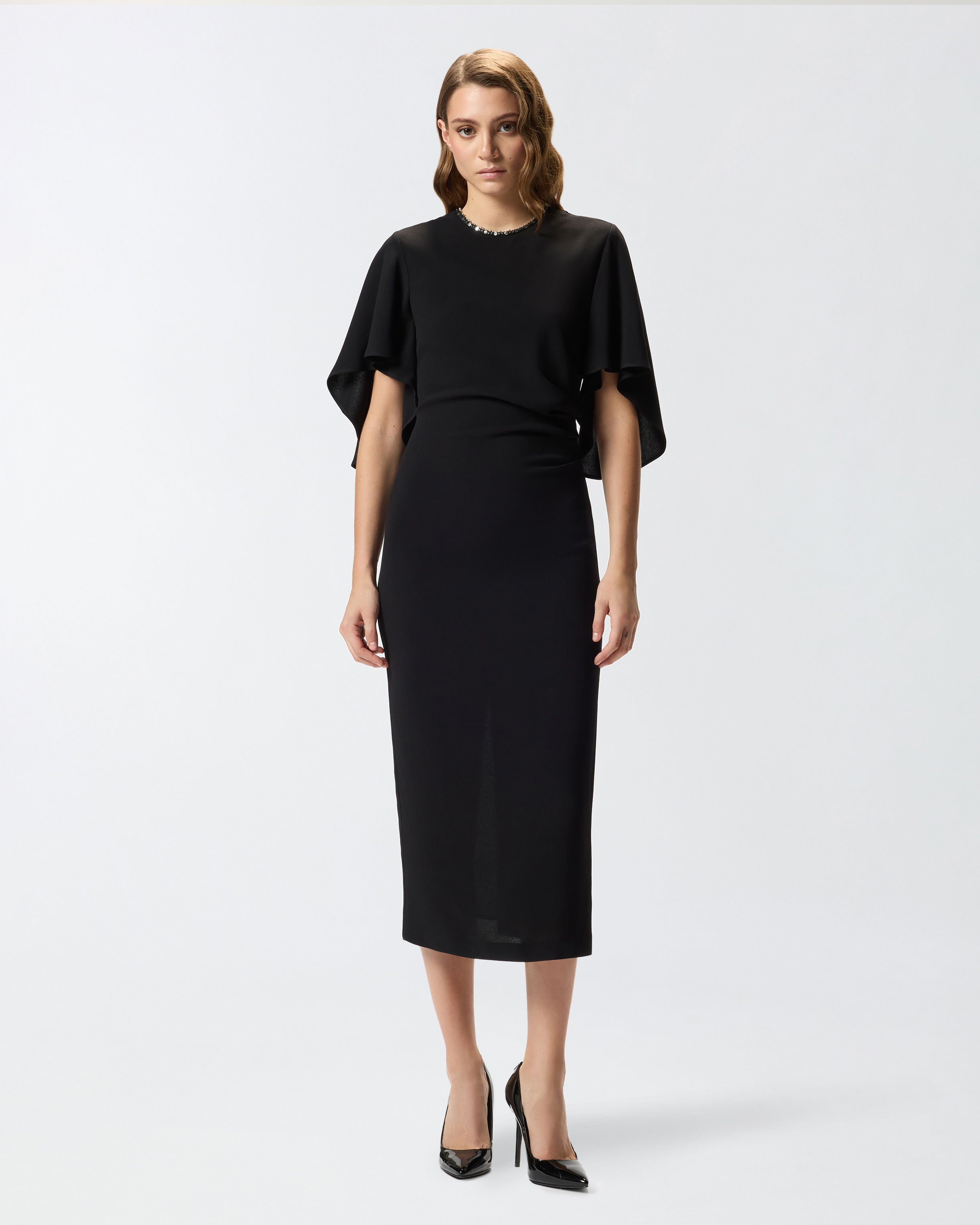 Pinko Dress With Bejewelled Details In Black