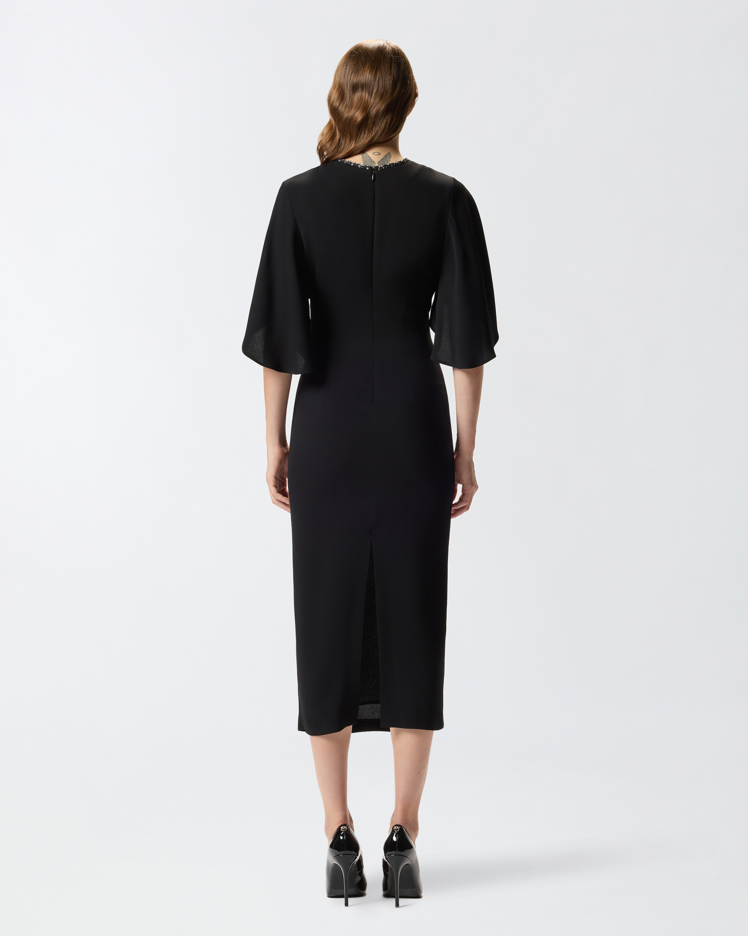 Pinko Dress With Bejewelled Details In Black