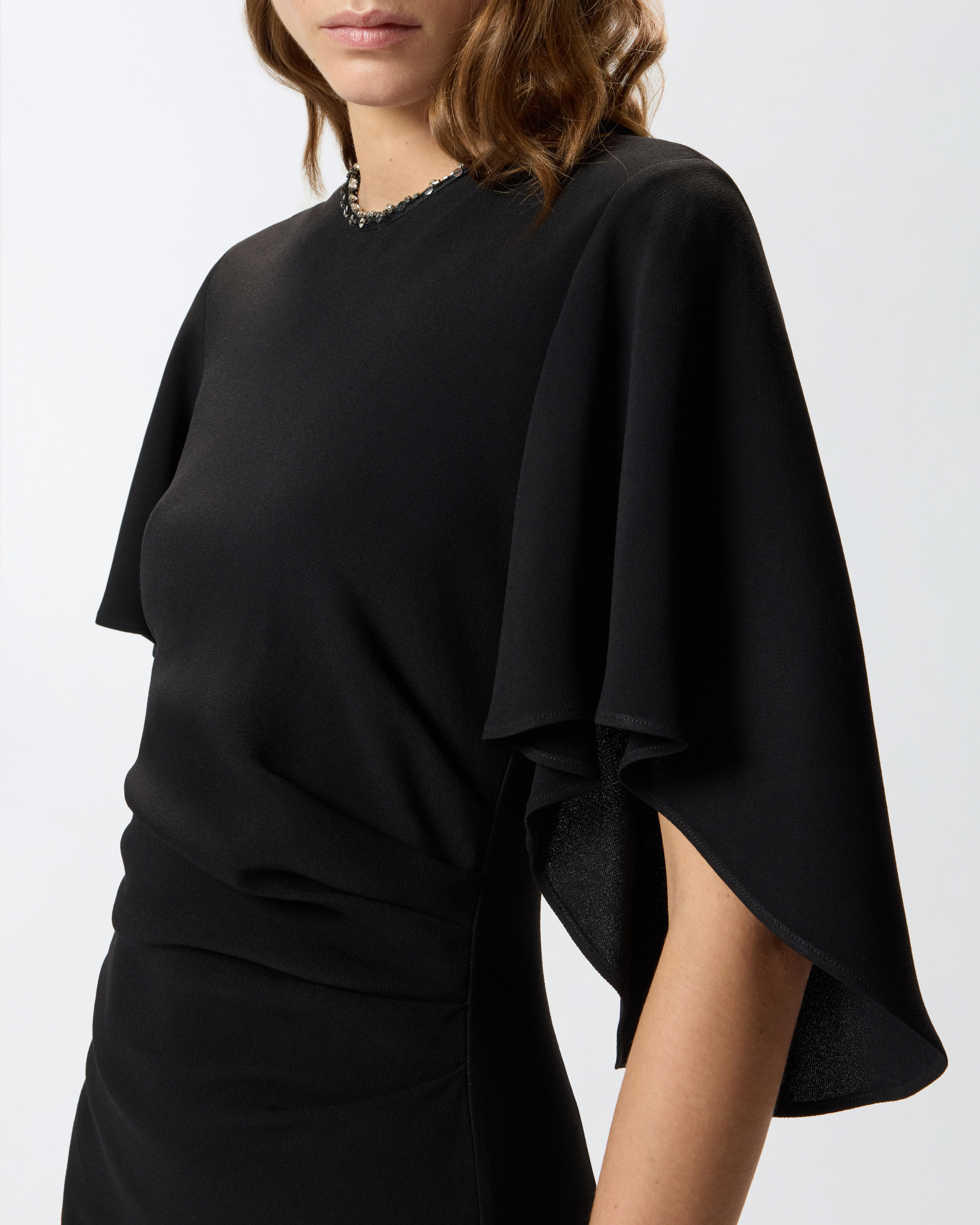 Pinko Dress With Bejewelled Details In Black