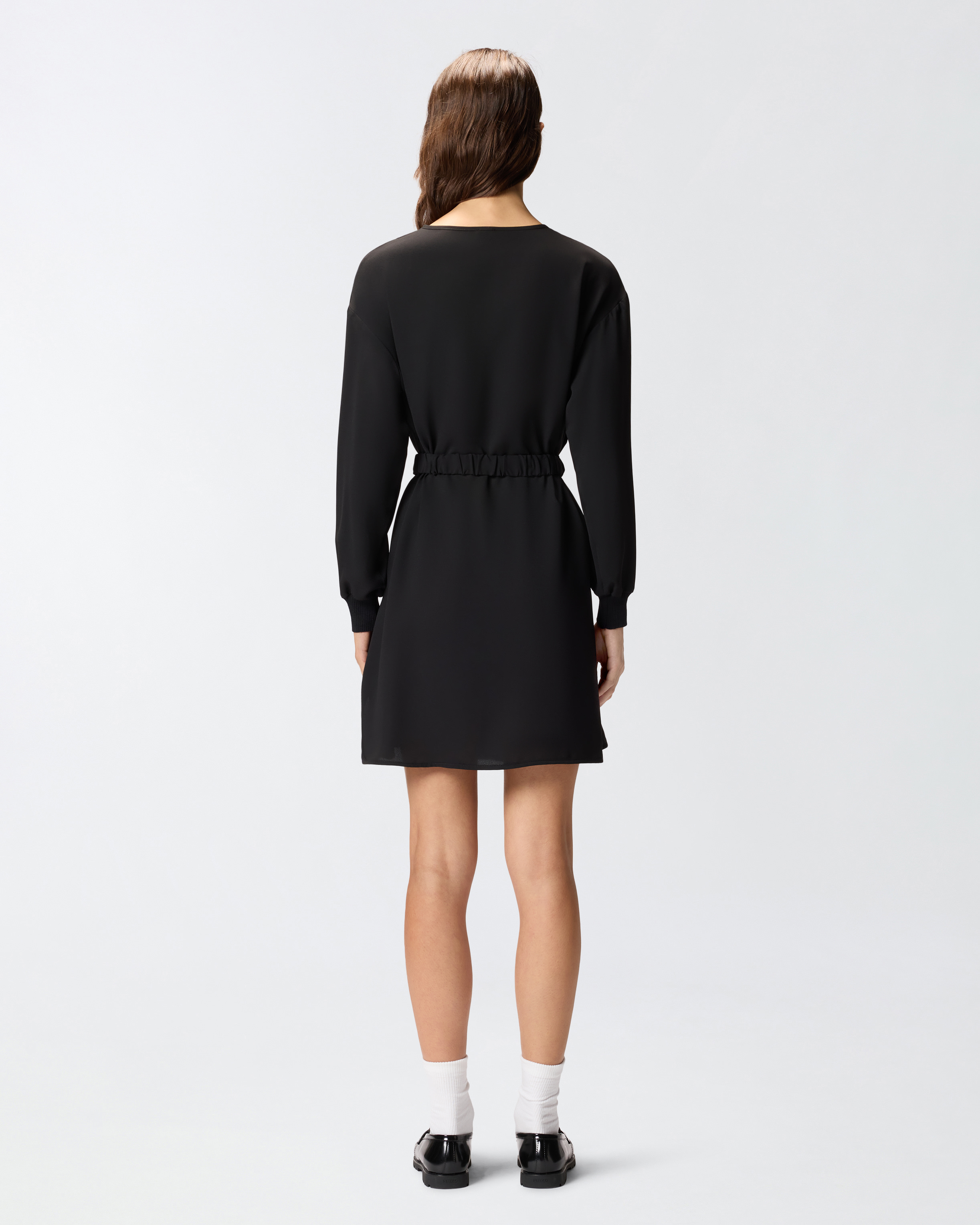 Short technical crepe dress 2