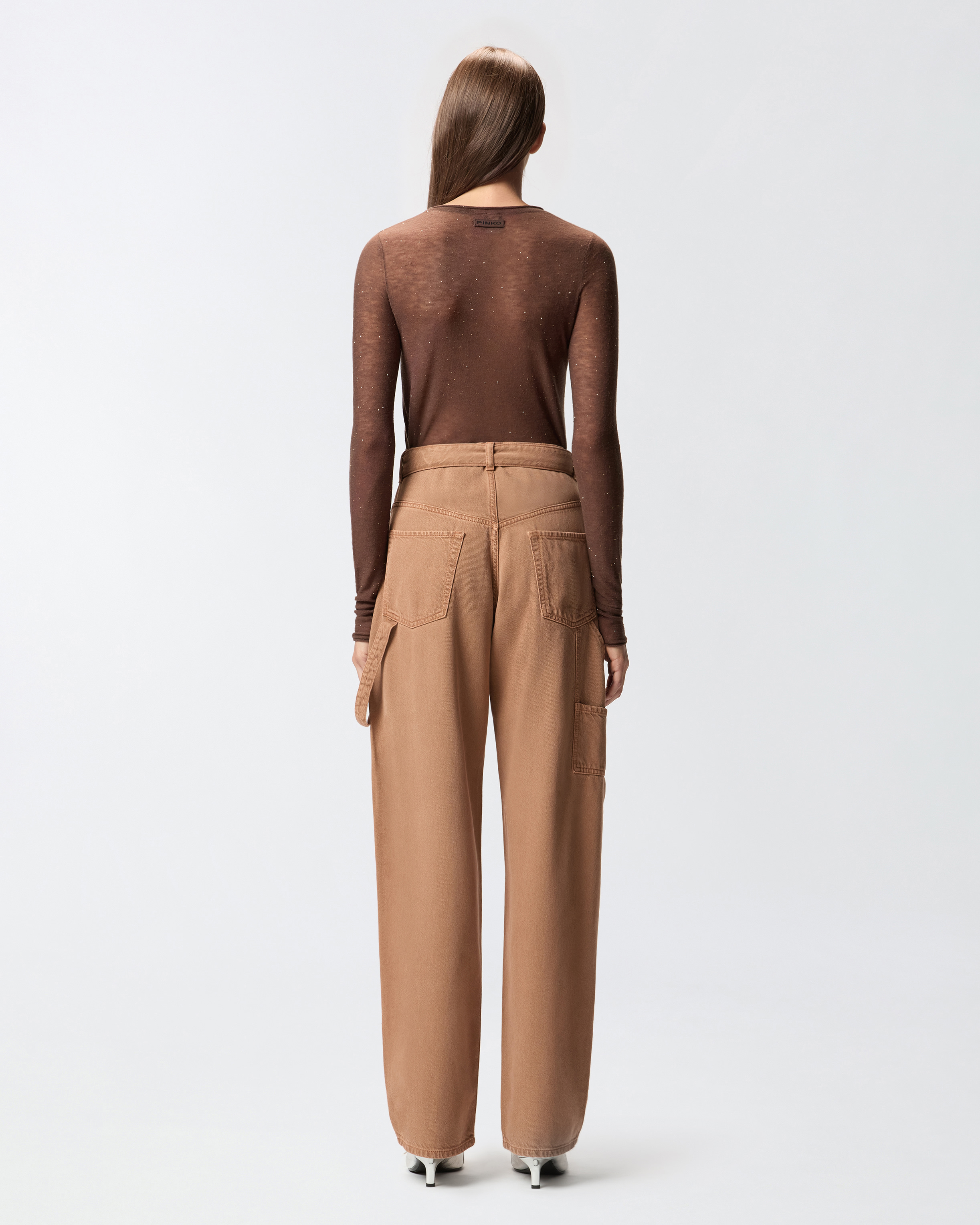 Брюки-баллоны из денима с деталями в утилитарном стиле 2