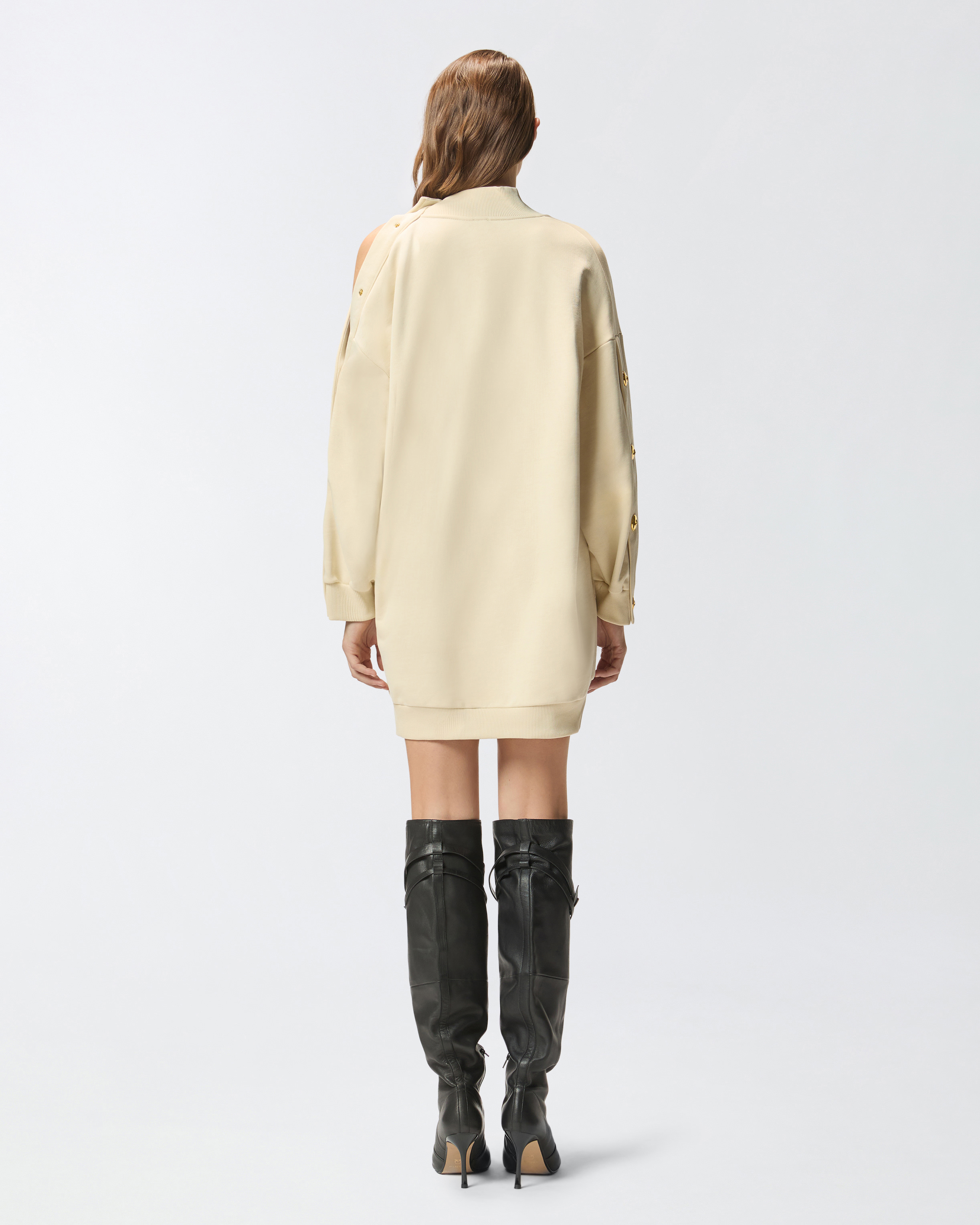 Buttoned fleece maxi-sweater 2