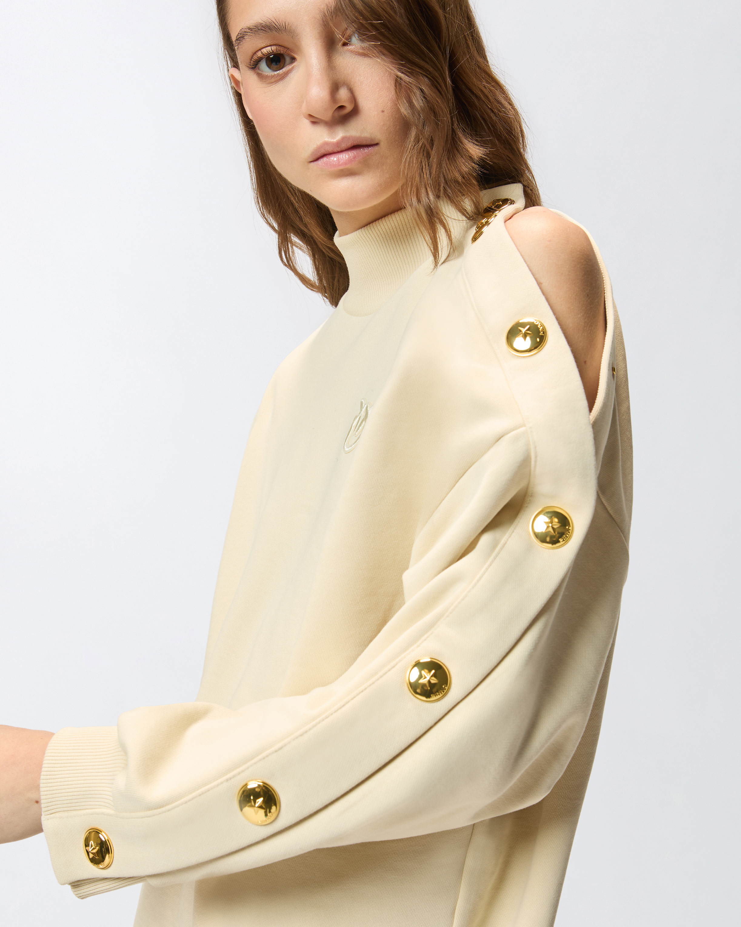 Buttoned fleece maxi-sweater 3