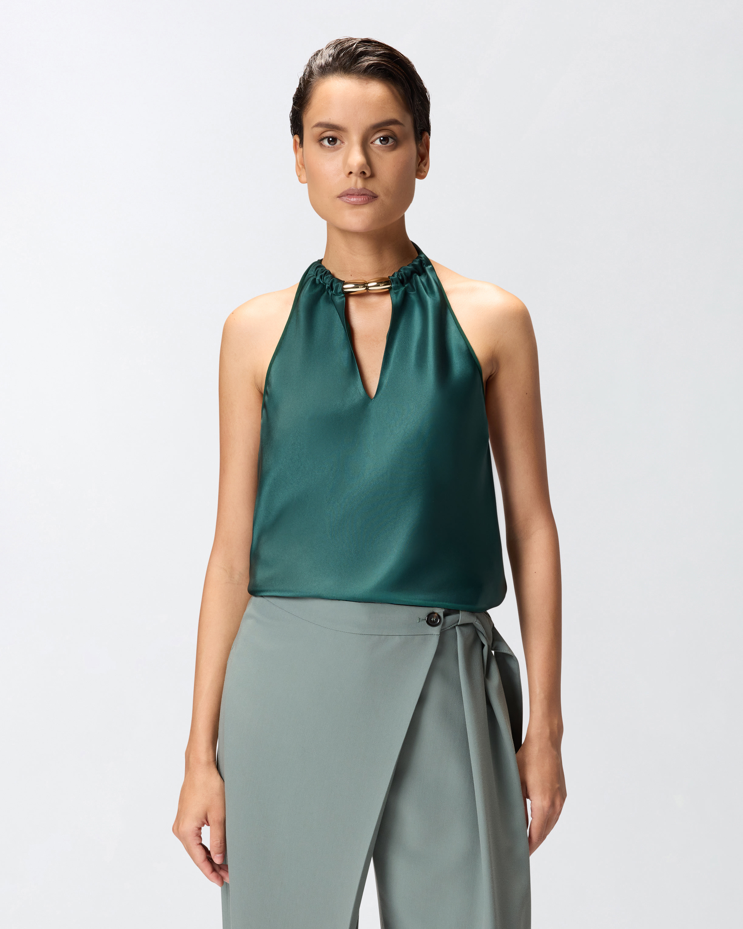 Top dos nu - Vert - large | Pinko 