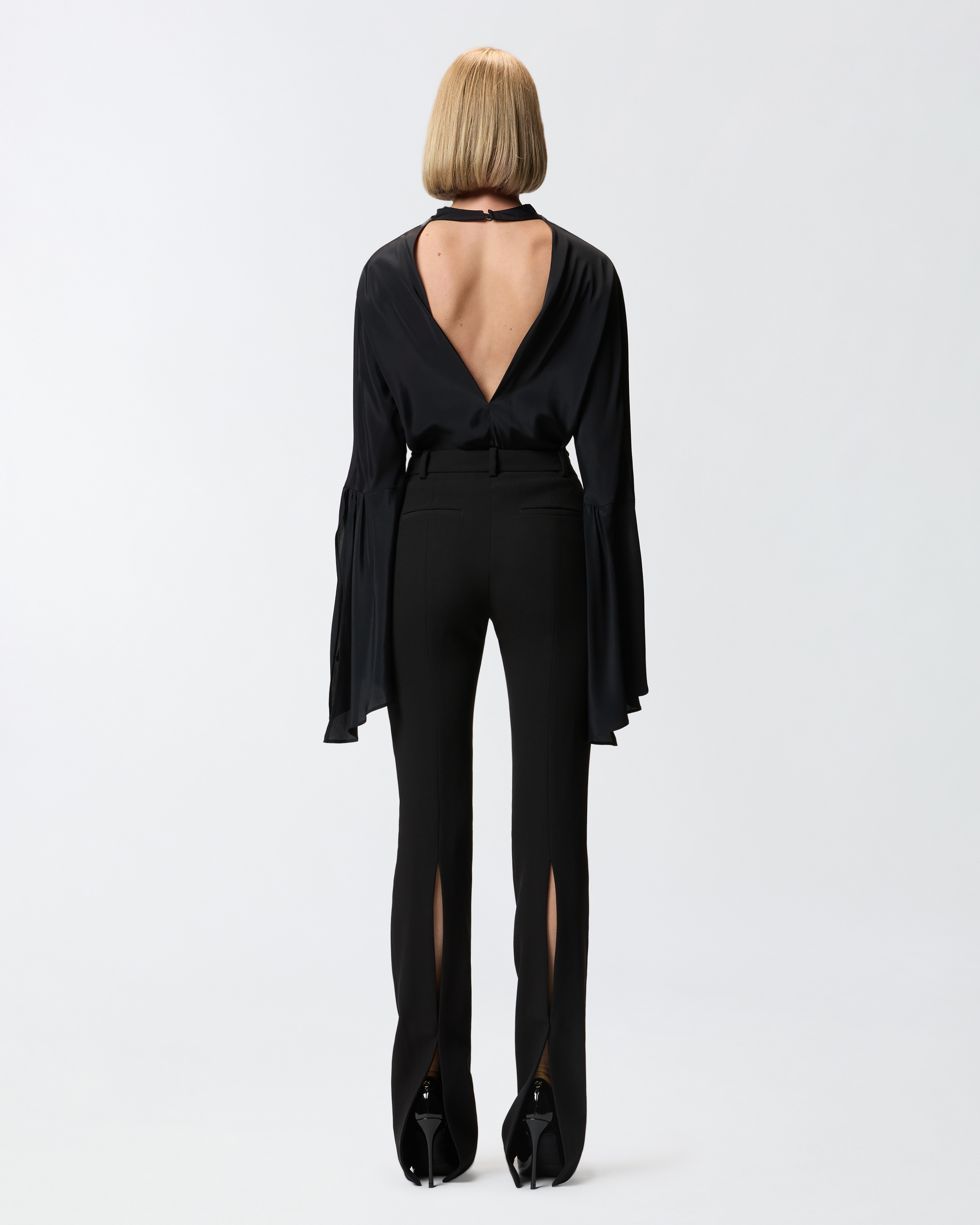 Bluse aus Crêpe de Chine mit Rückenausschnitt 2