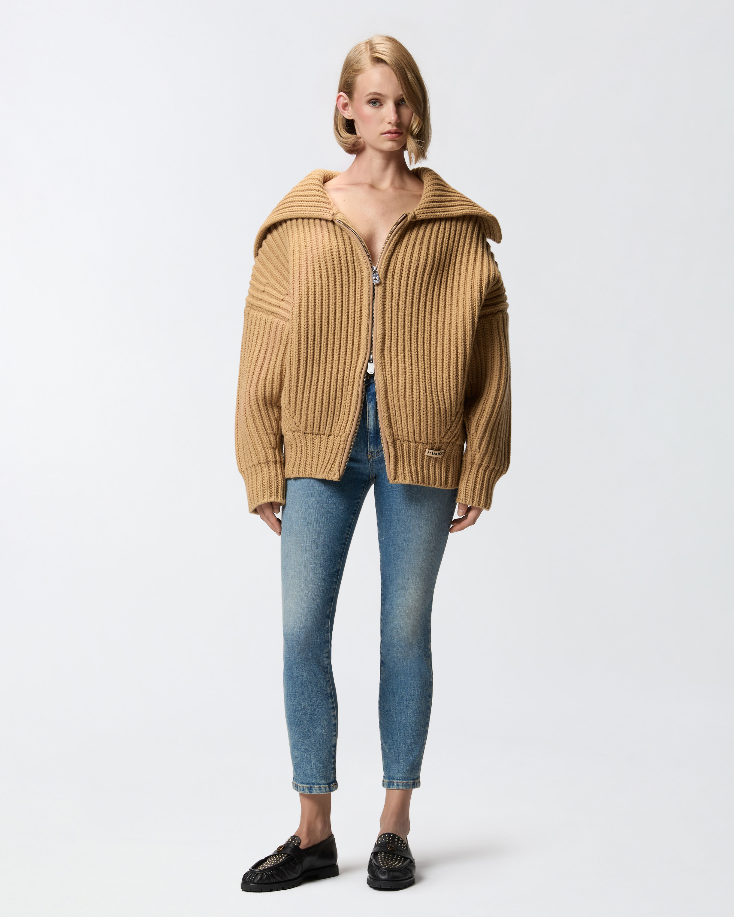 Abrigo cárdigan de canalé grande 1