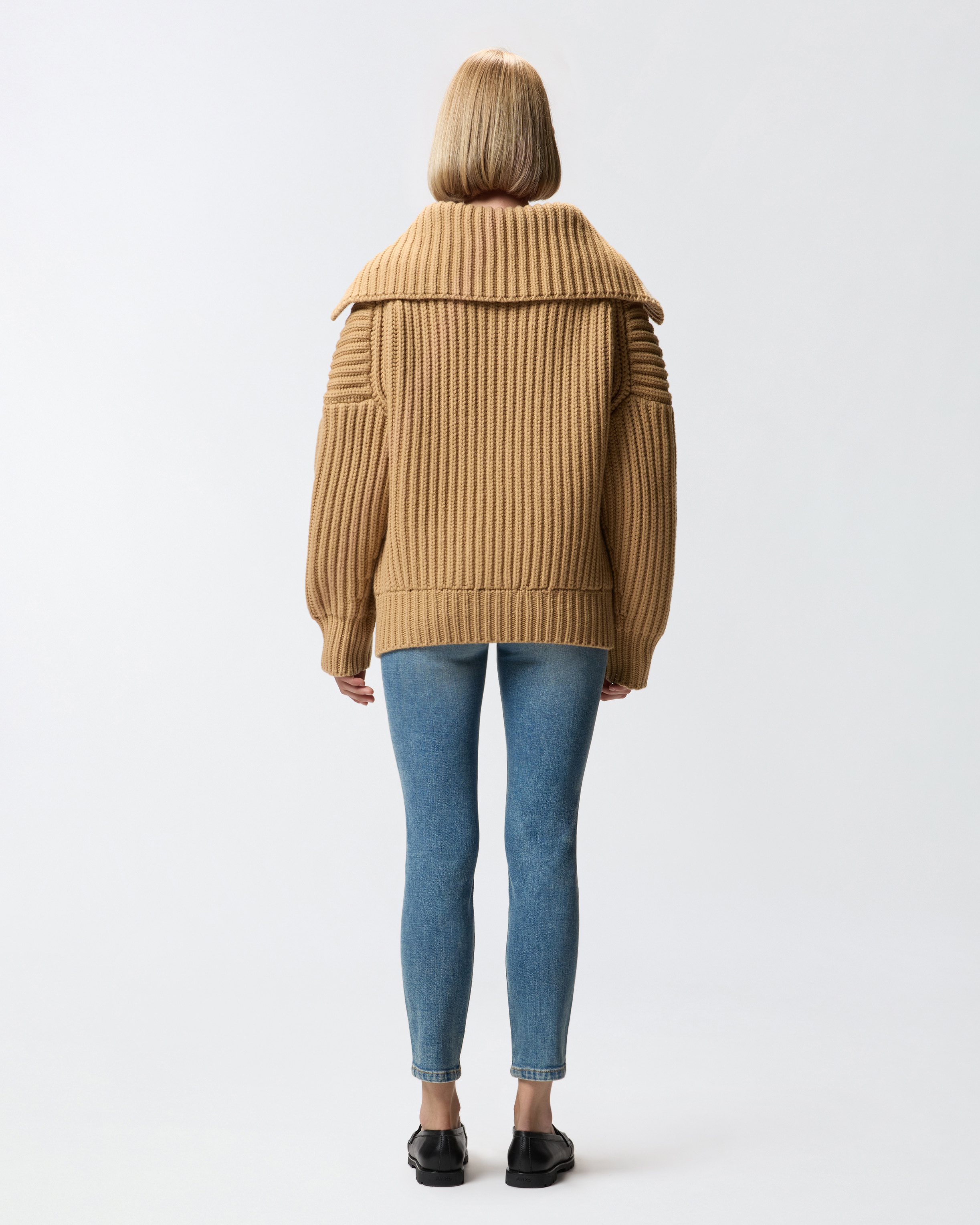 Abrigo cárdigan de canalé grande 2