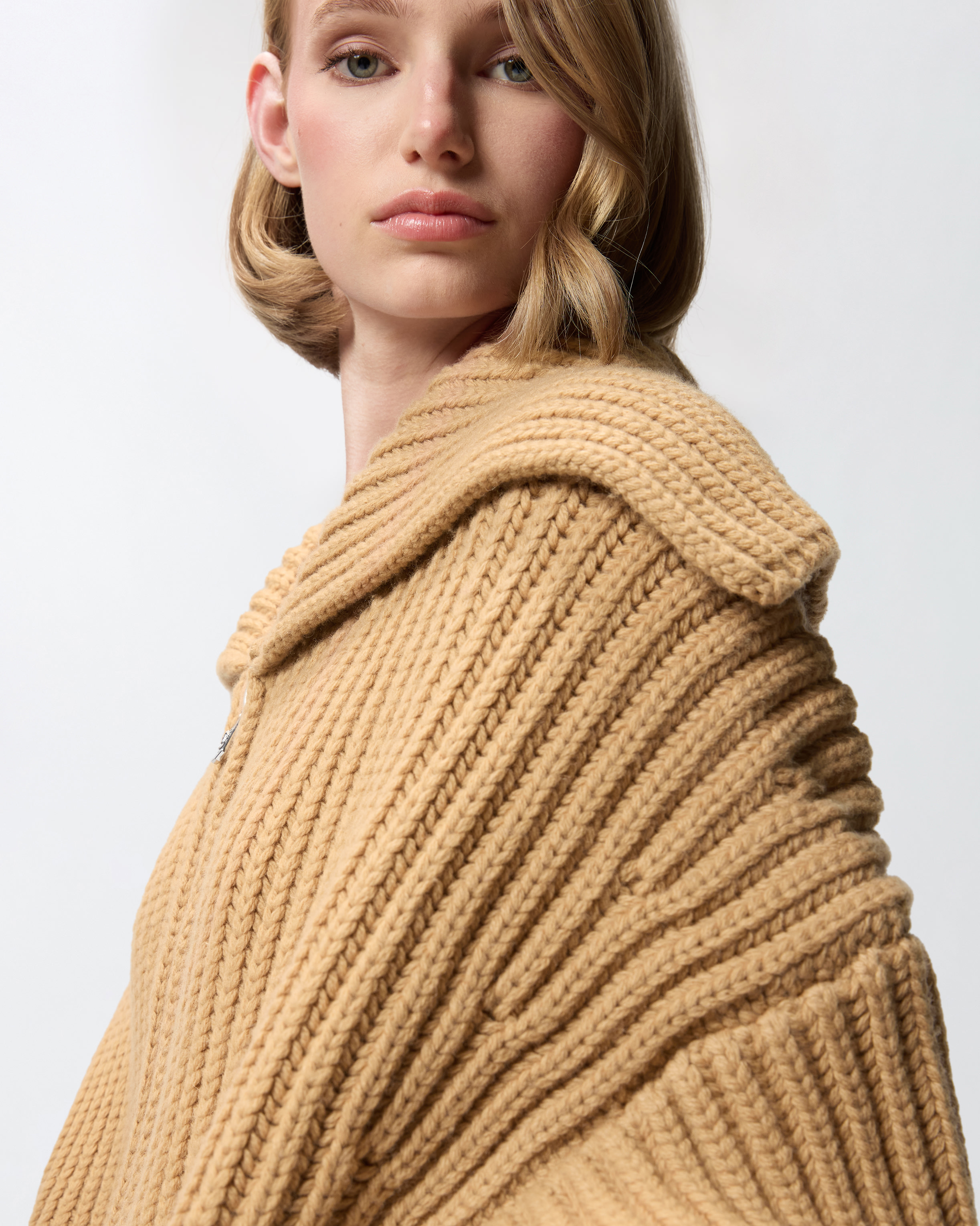 Abrigo cárdigan de canalé grande 3