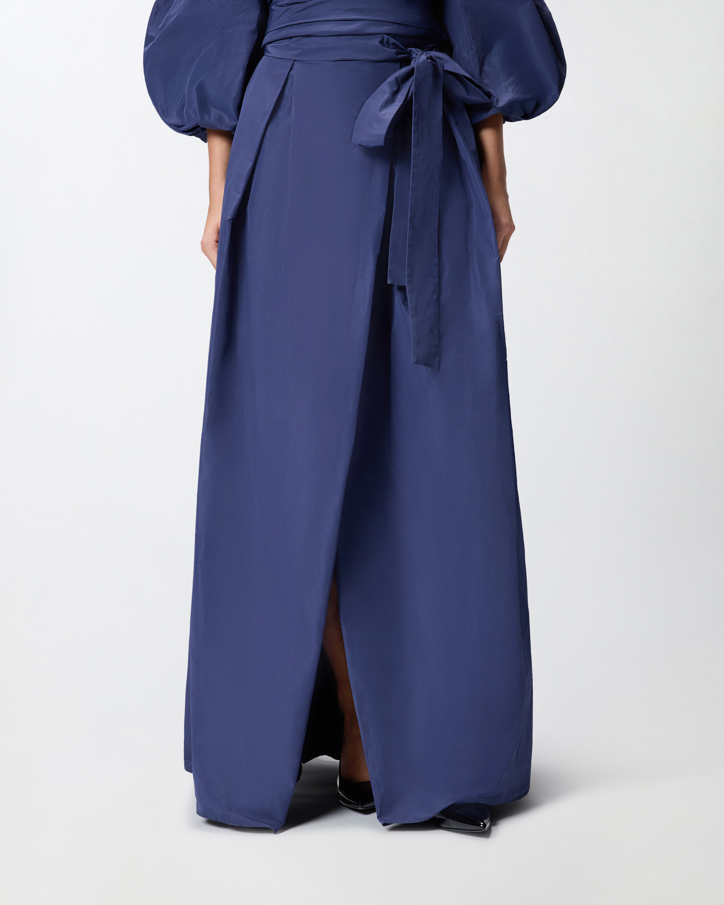 Gonna lunga ampia con cintura 1