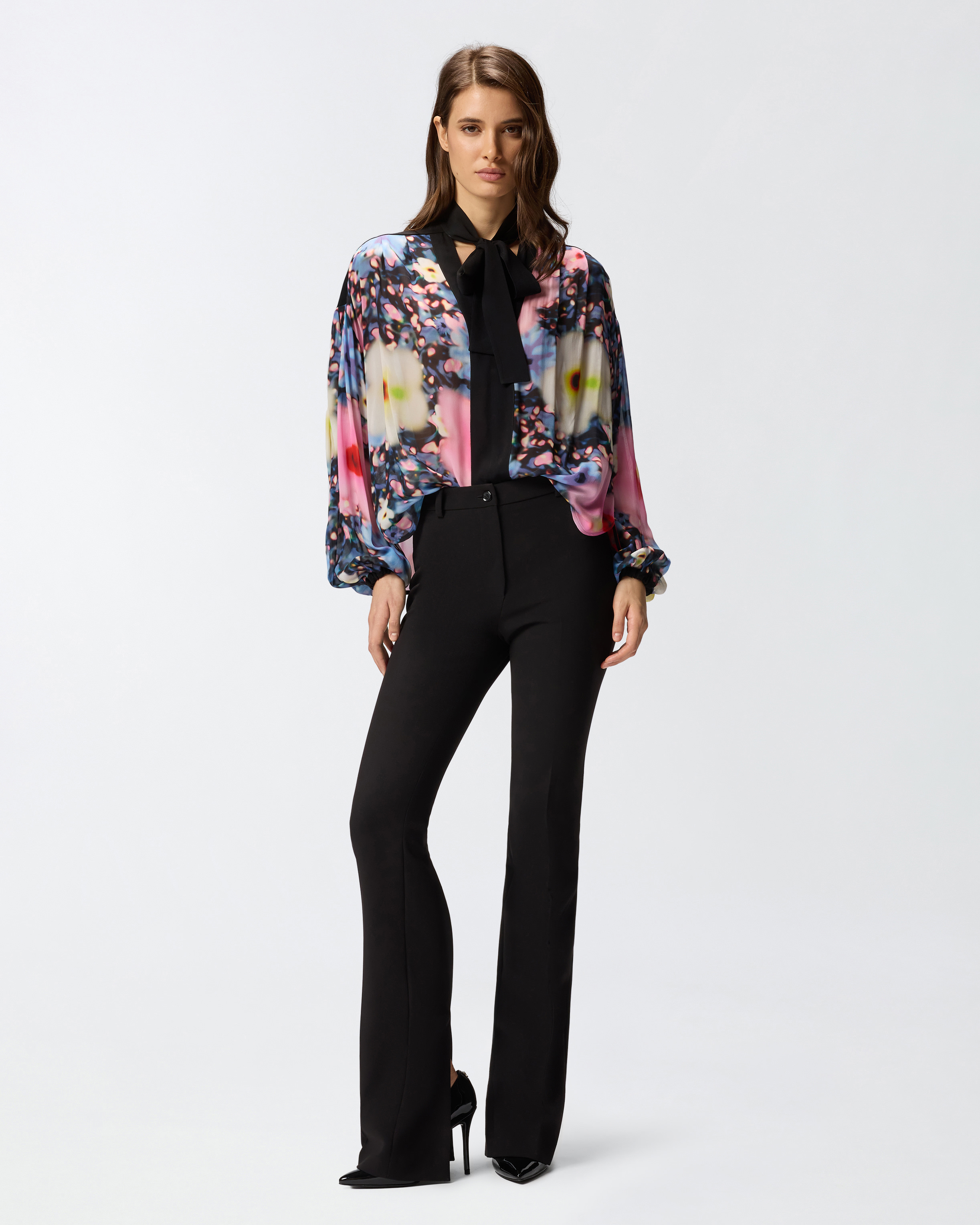 Pinko Floral Georgette Blouse In Multi