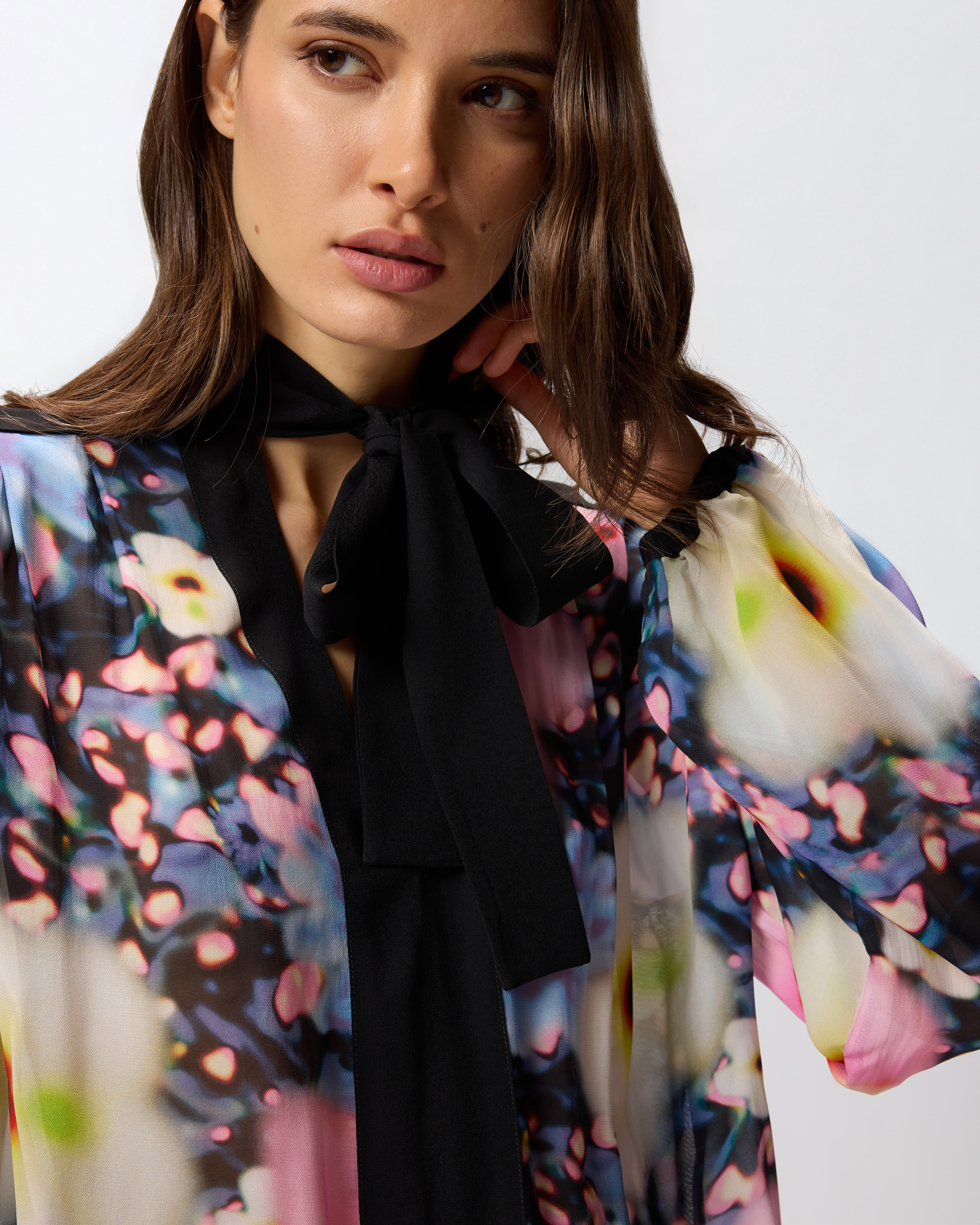 Pinko Floral Georgette Blouse In Multi