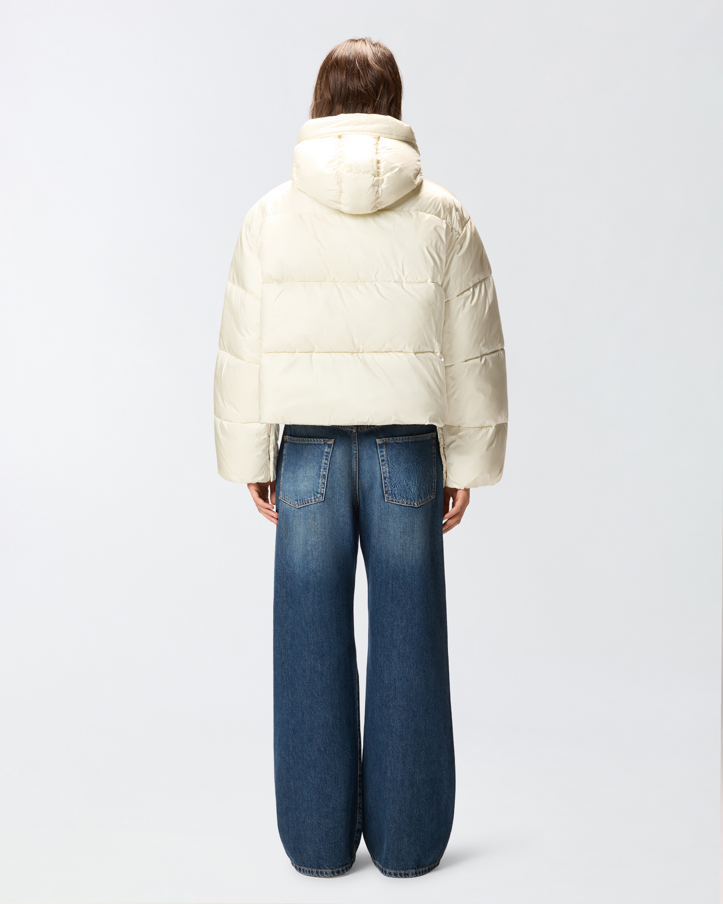 Piumino con cappuccio in tela tecnica 2